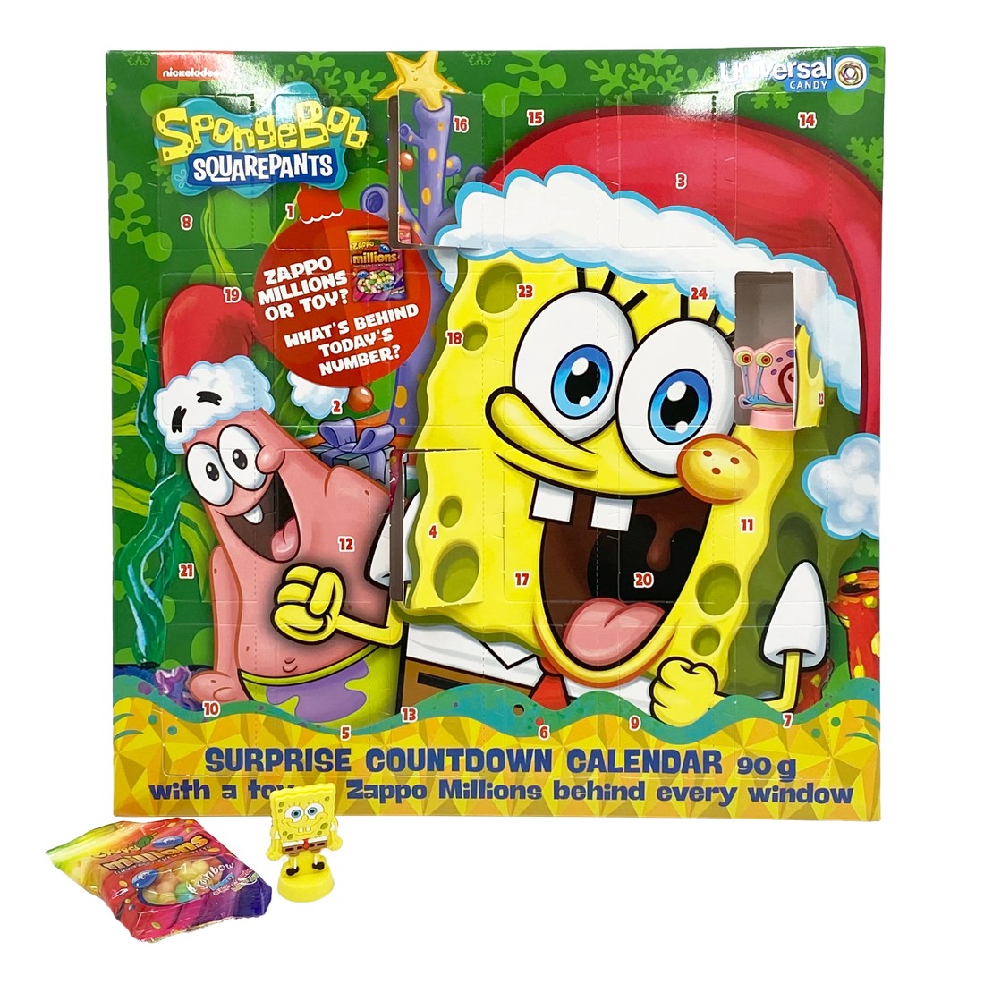 2 Nickelodeon SpongeBob SquarePants Surprise Countdown Calendar 90g, 2 of 3