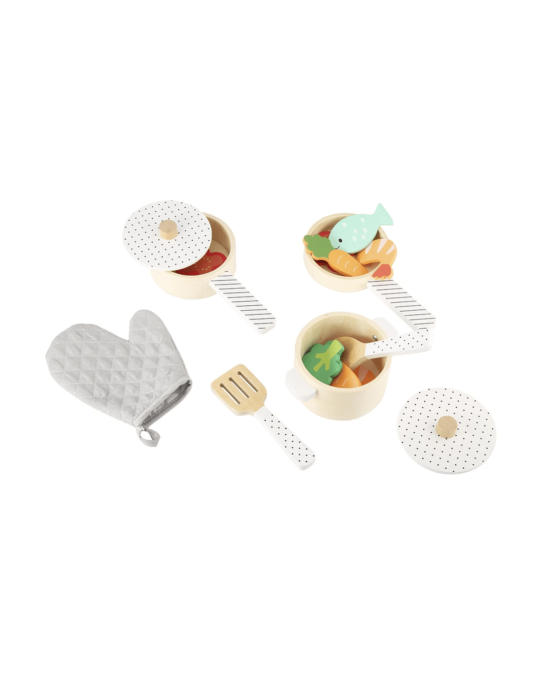 3 Wooden Pots And Pans Set, 3 of 4