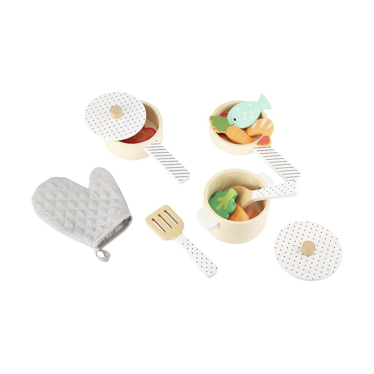 3 Wooden Pots And Pans Set, 3 of 4