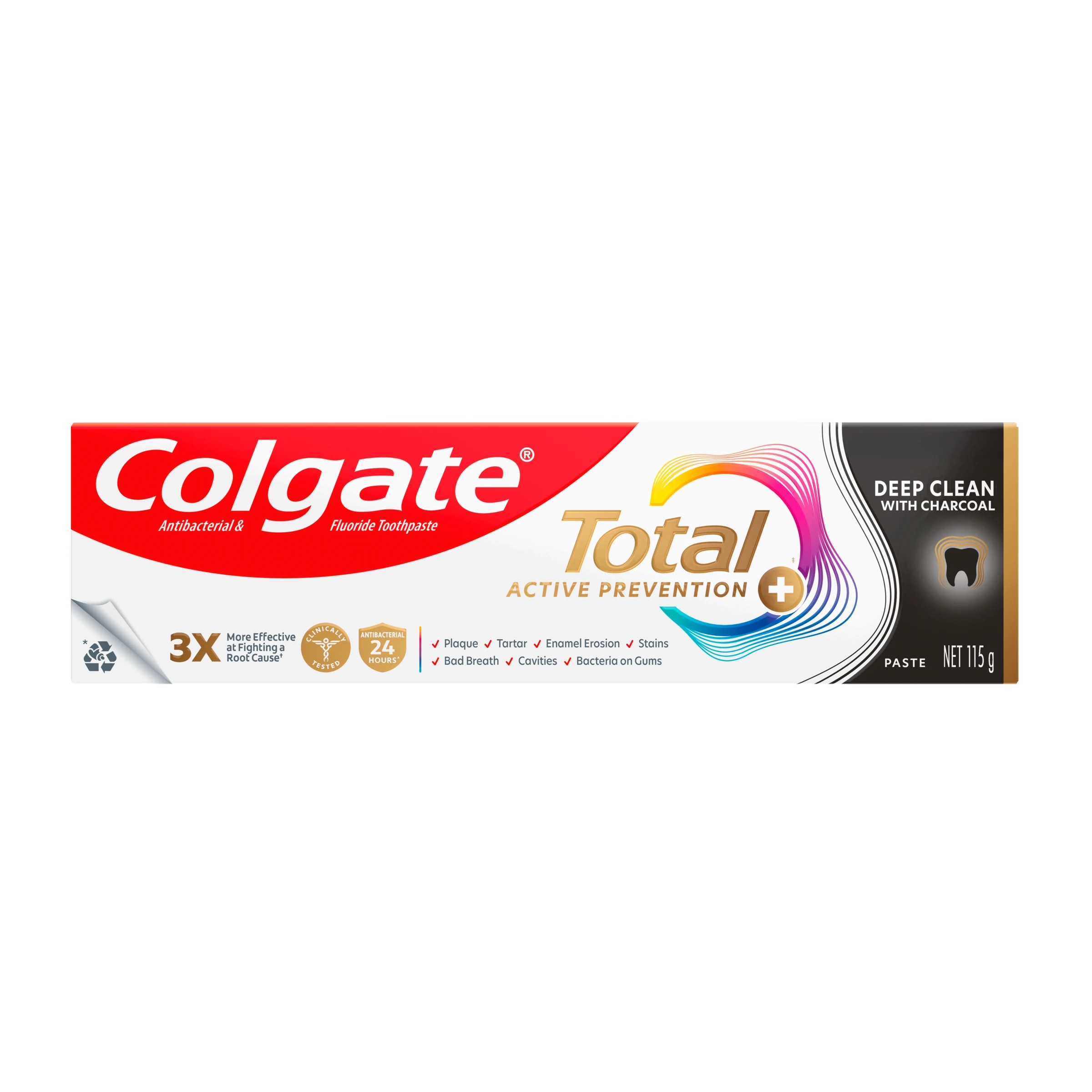 2 Colgate Total Active Prevention Deep Clean with Charcoal Toothpaste, 2 of 10