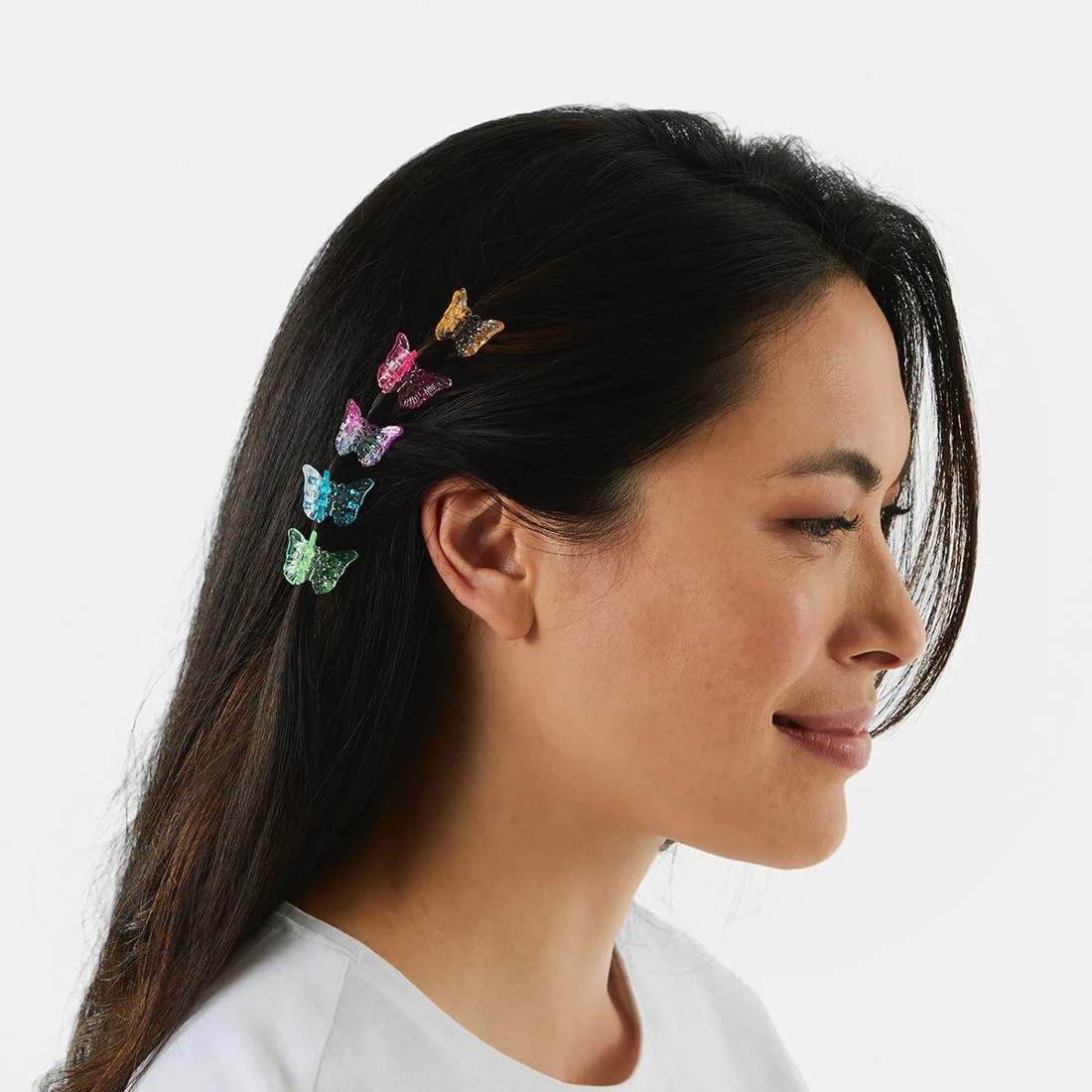 3 10 Pack Bright Butterfly Mini Hair Clips, 3 of 4