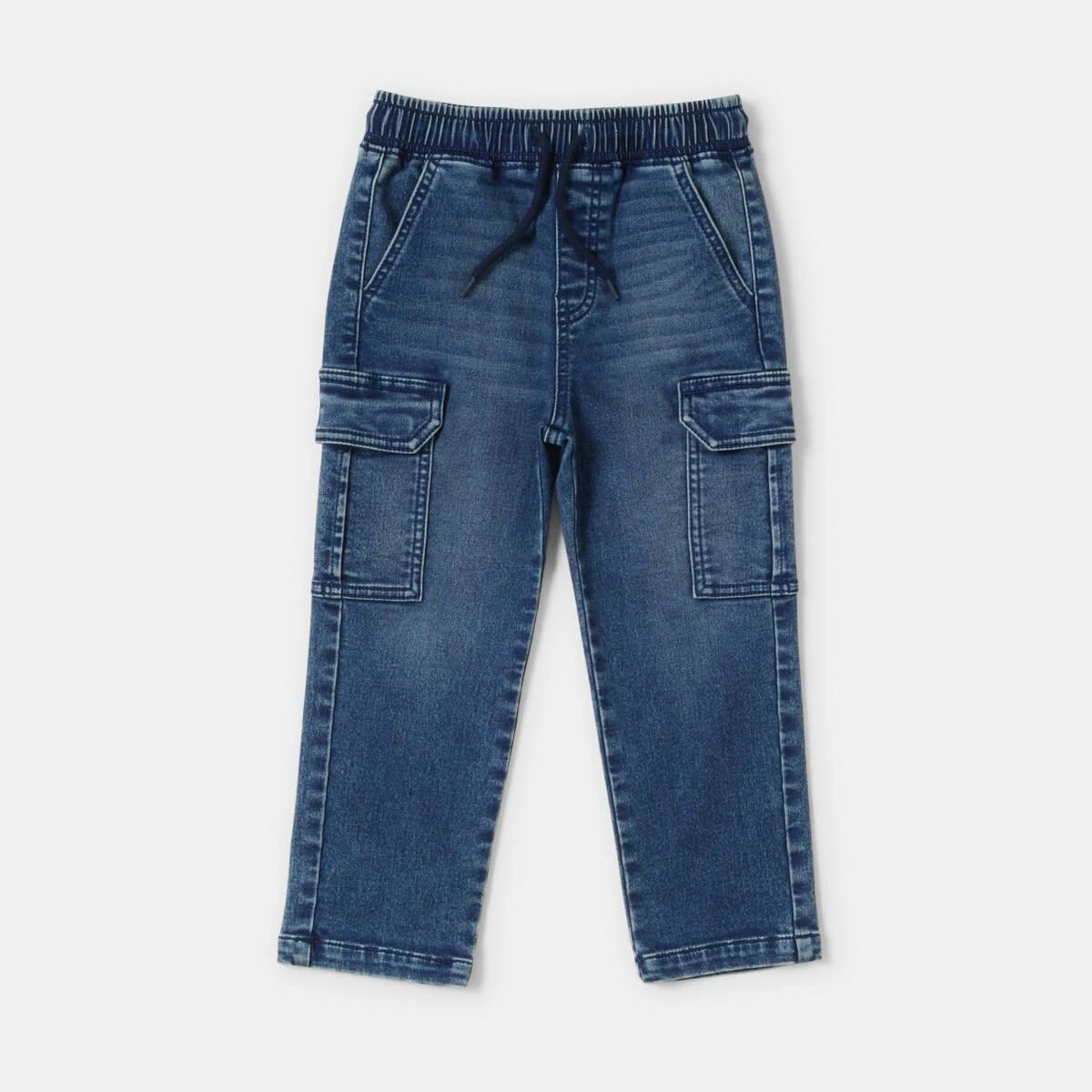 8 Denim Cargo Pants DARK WASH, 8 of 9