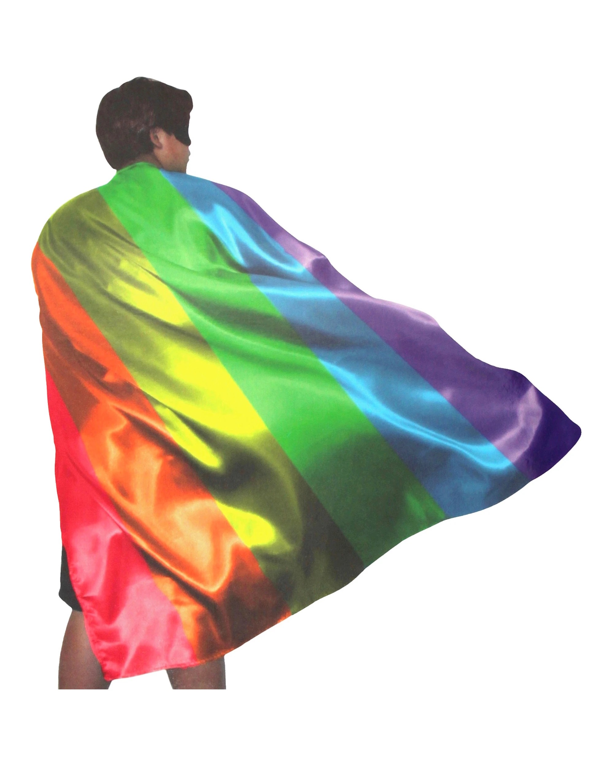 1 Partyrama Rainbow Cape 120cm - One Size - Multi, 1 of 2