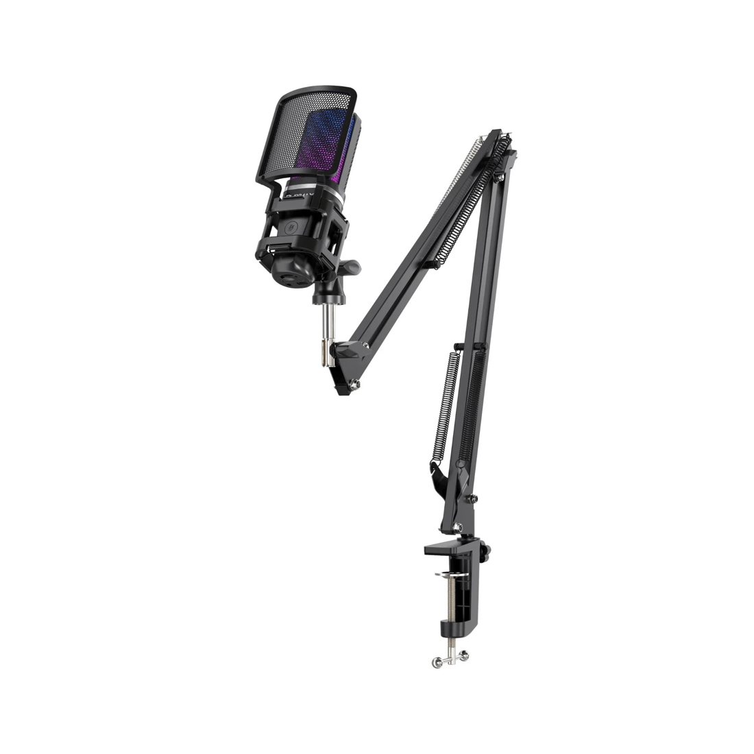 1 Playmax RGB Black Microphone with Arm and Tripod - Black, 1 of 9