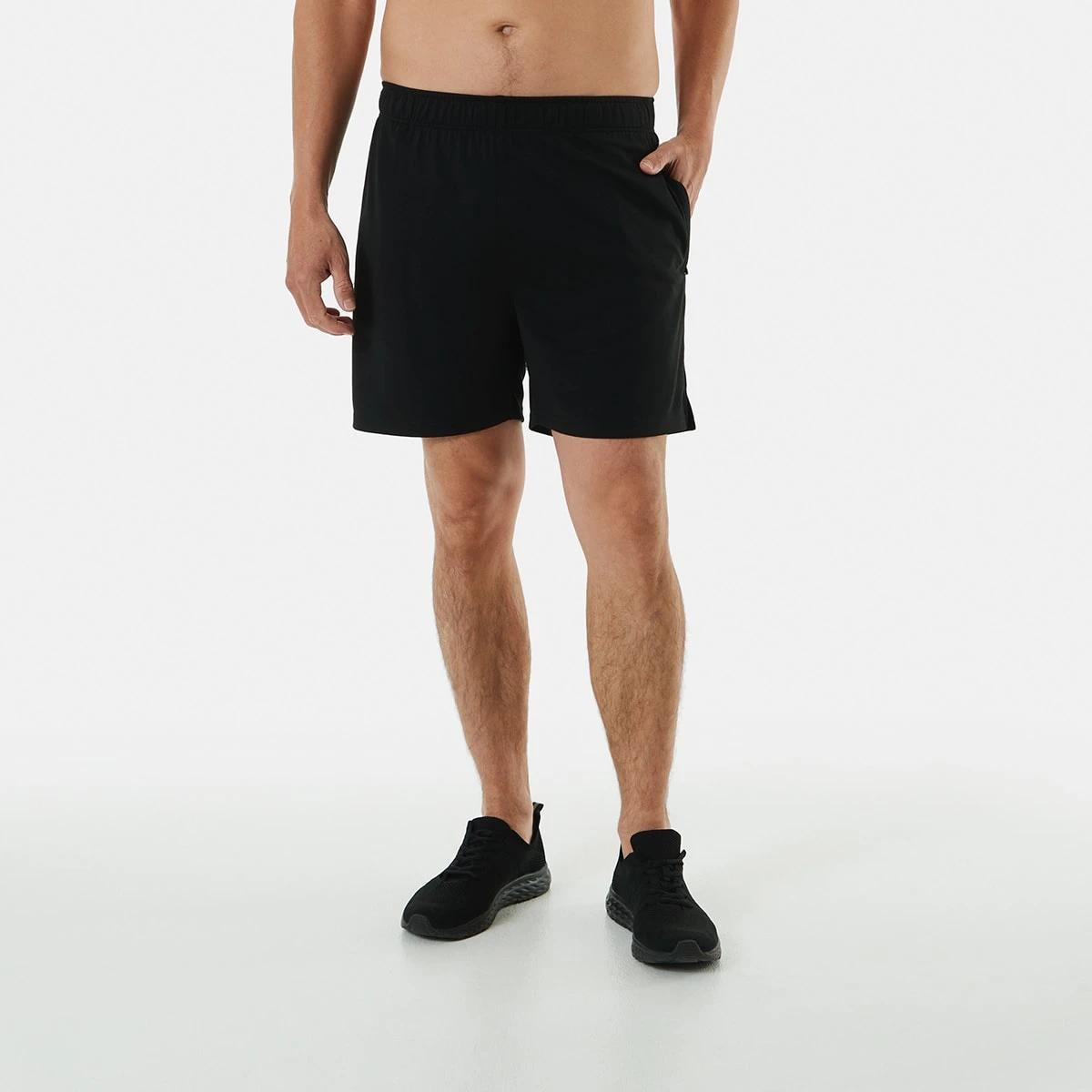 7 Active Mens Comfort Sports Shorts BLACK, 7 of 7