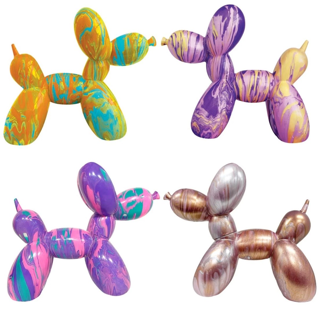 2 Pour Palz Mini Balloon Dog Keyring - Assorted, 2 of 7