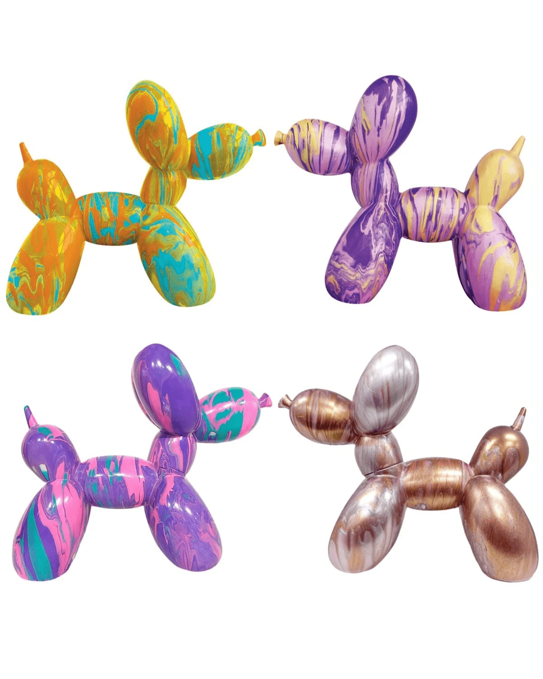 2 Pour Palz Mini Balloon Dog Keyring - Assorted, 2 of 7