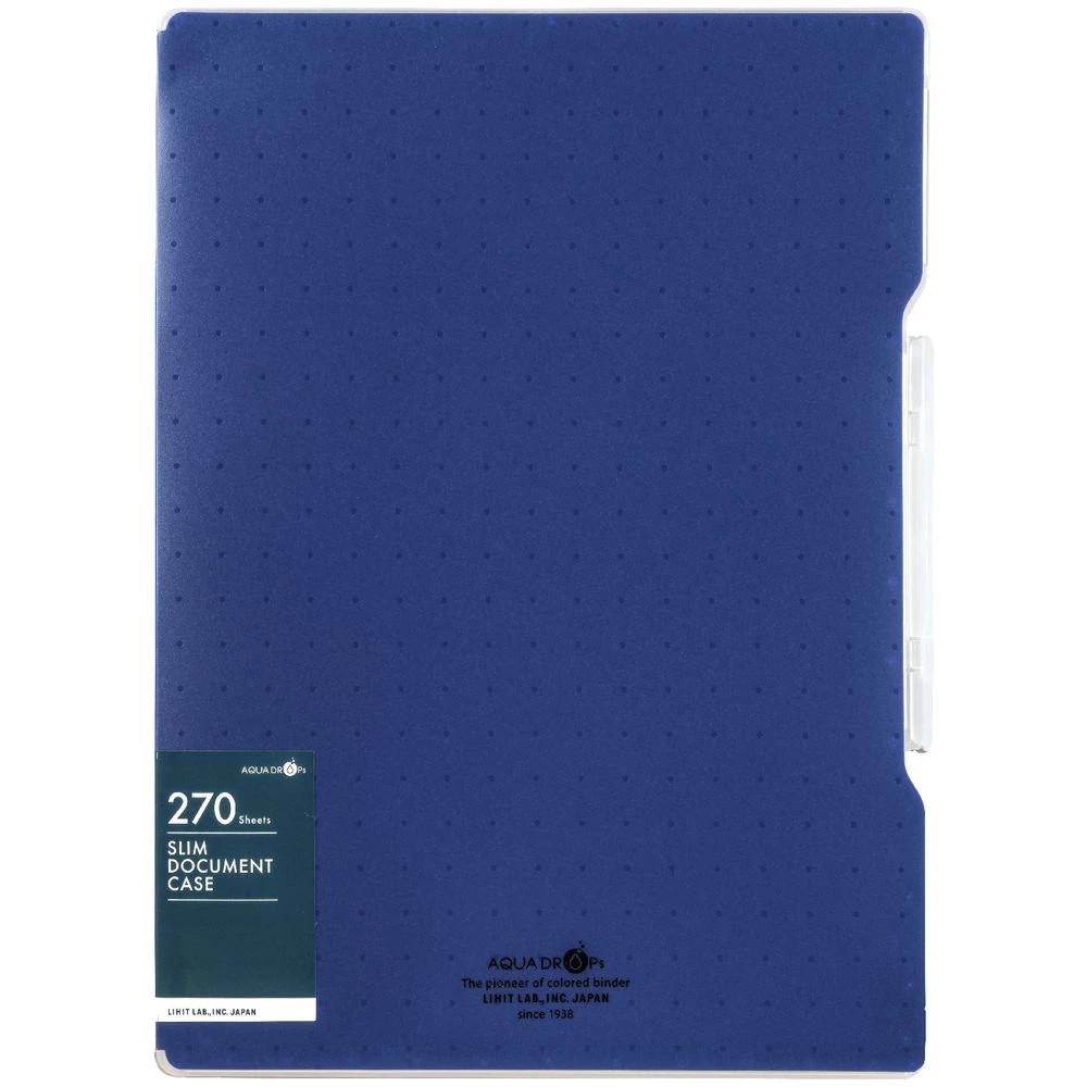2 Aqua Drops Document Case Slim A4 Vivid Navy, 2 of 3