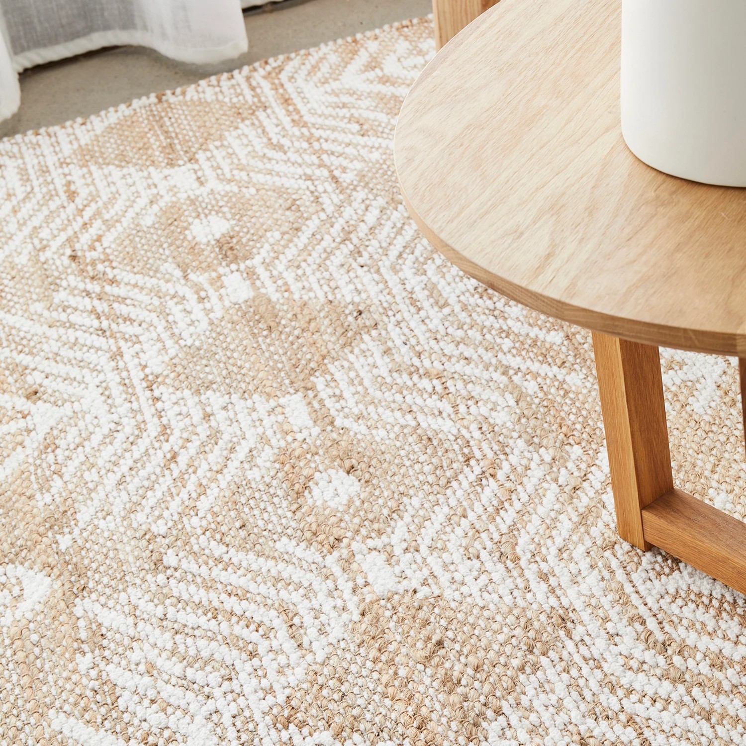 9 Common Ground Rugs Grove Rosa 280x190cm - Large Hand Loomed Jute Floor Rug - White, 9 of 9
