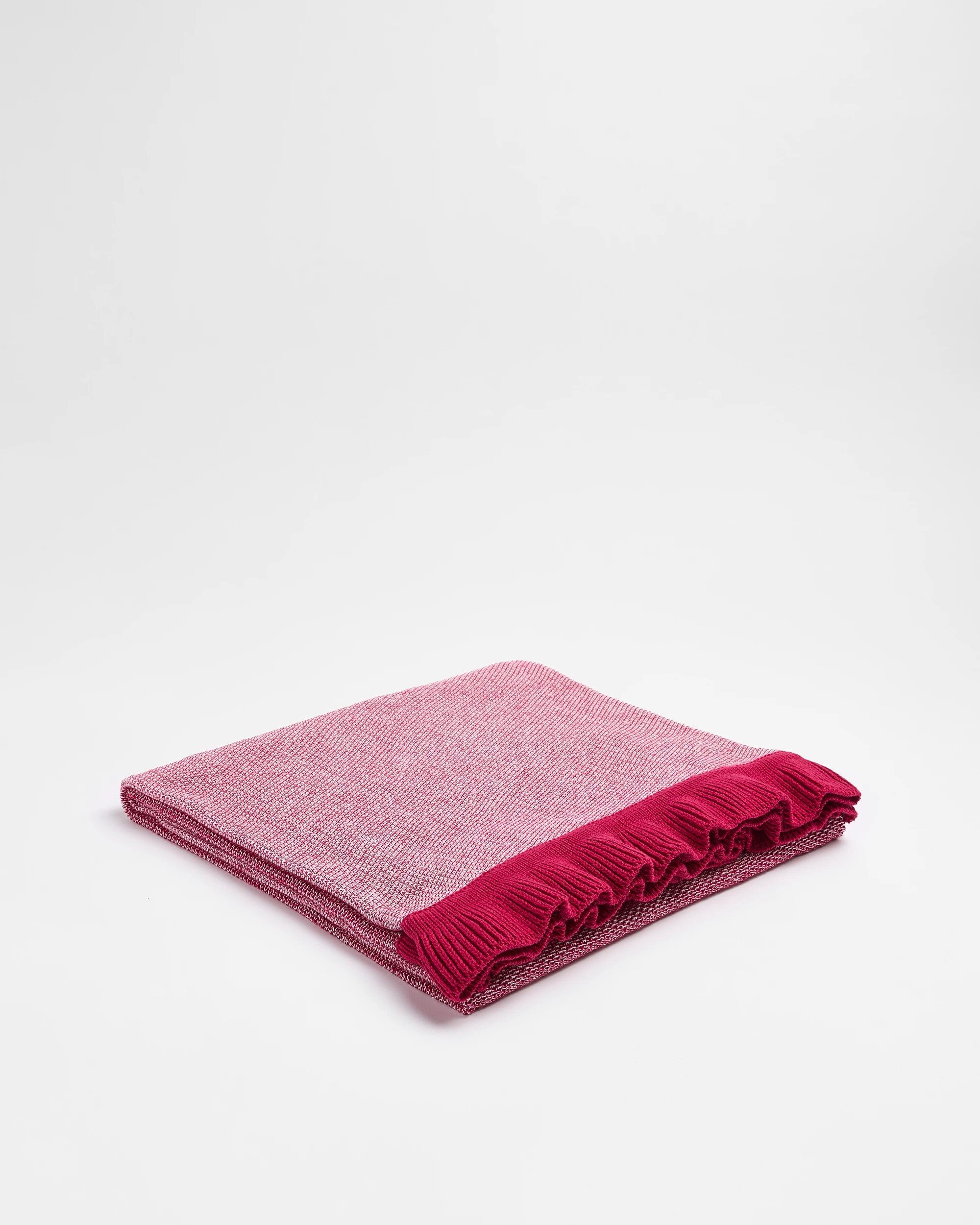 1 Target Kaya Knit Ruffle Throw - Queen Bed - Pink, 1 of 5