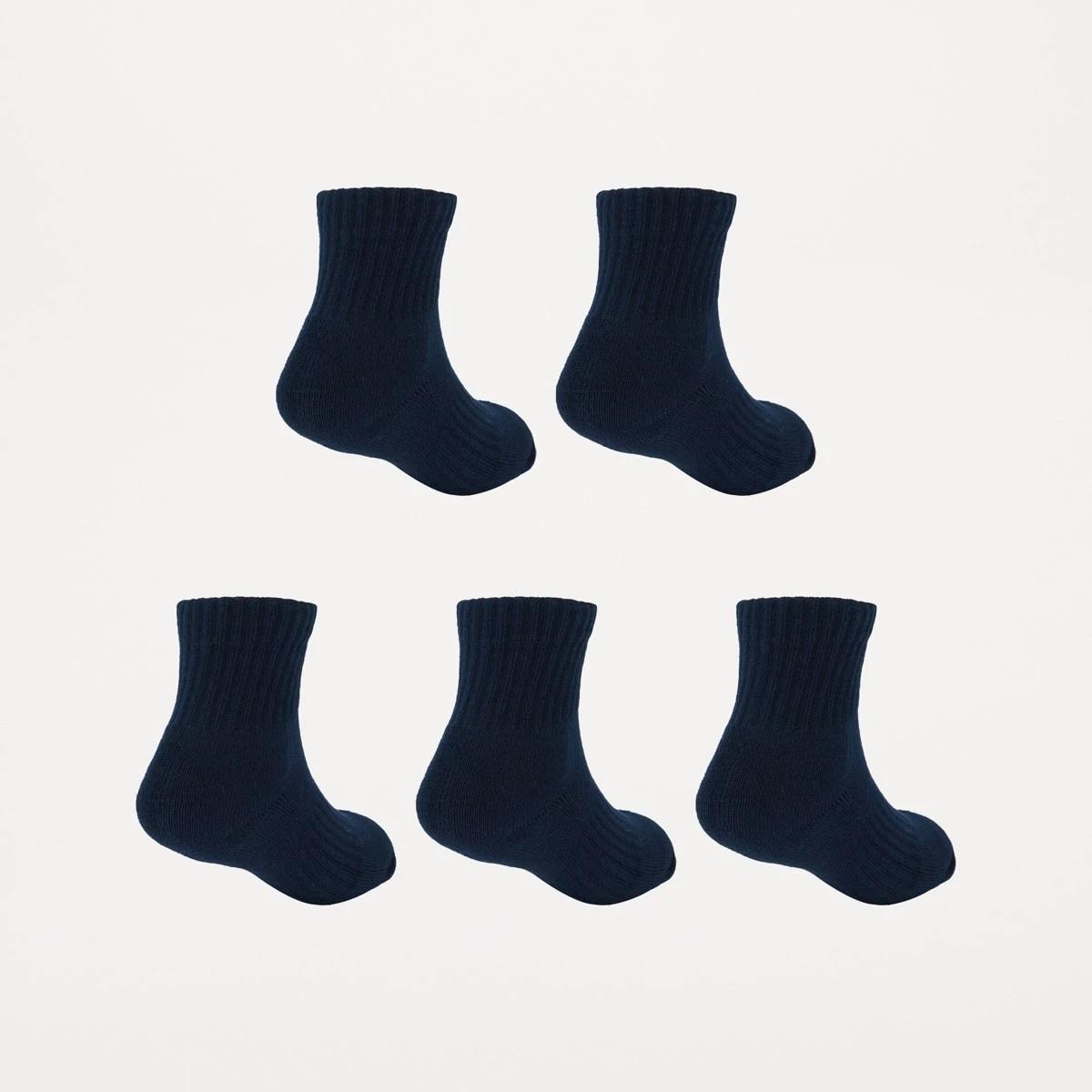 2 5 Pack Ultimate School Quarter Crew Socks DRESS BLUE, 2 of 3