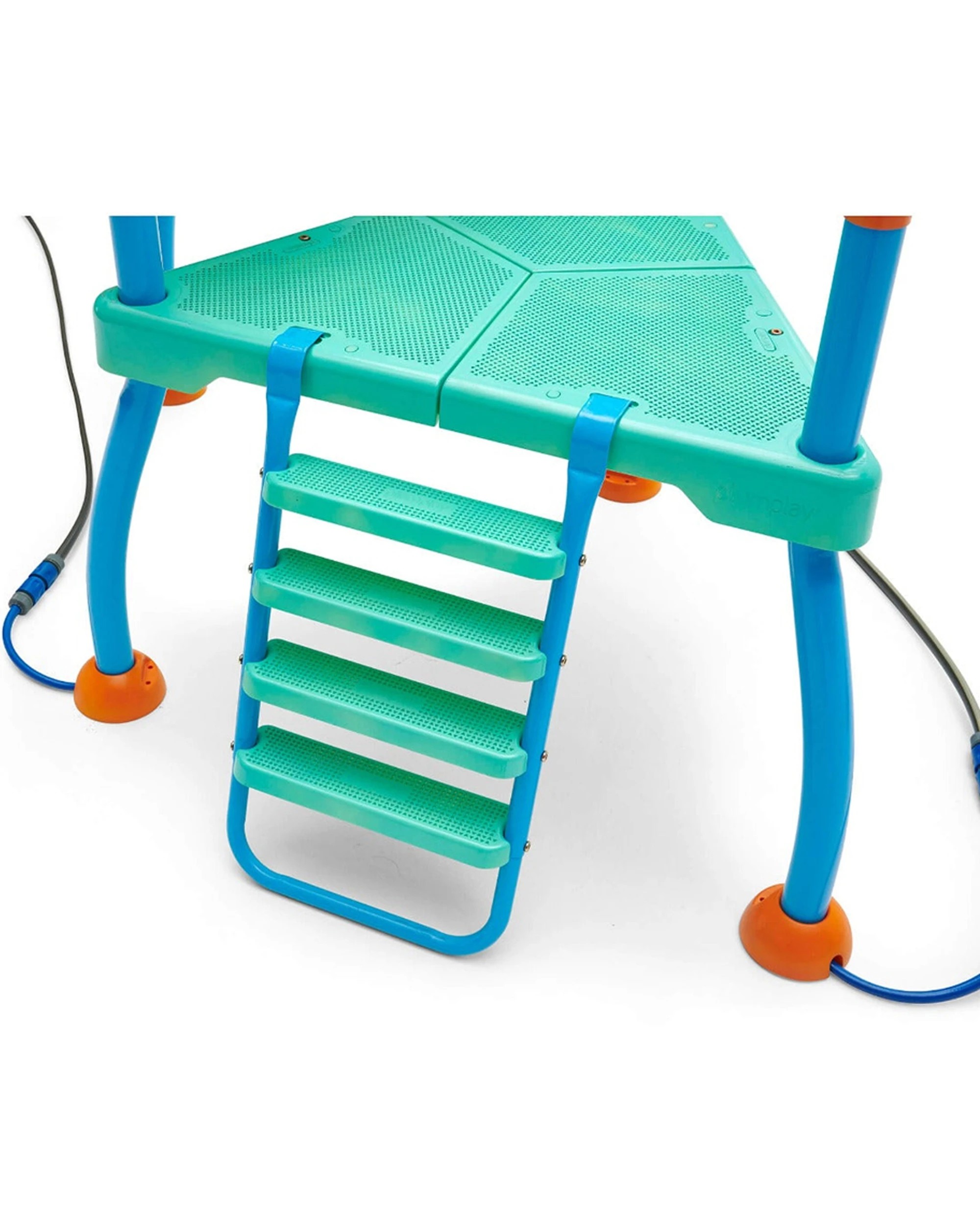 6 Plum Play Kids Outdoor Water Blaster Course Climbing Frame With 6 Foot Slide Sprinklers - Blue, 6 of 8