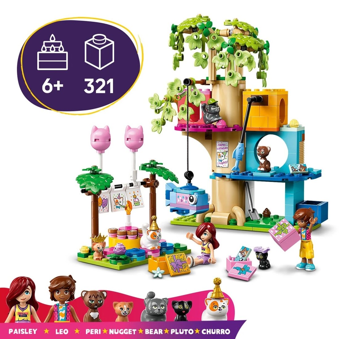 10 LEGO Friends Cat Birthday Party & Tree House 42666, 10 of 11
