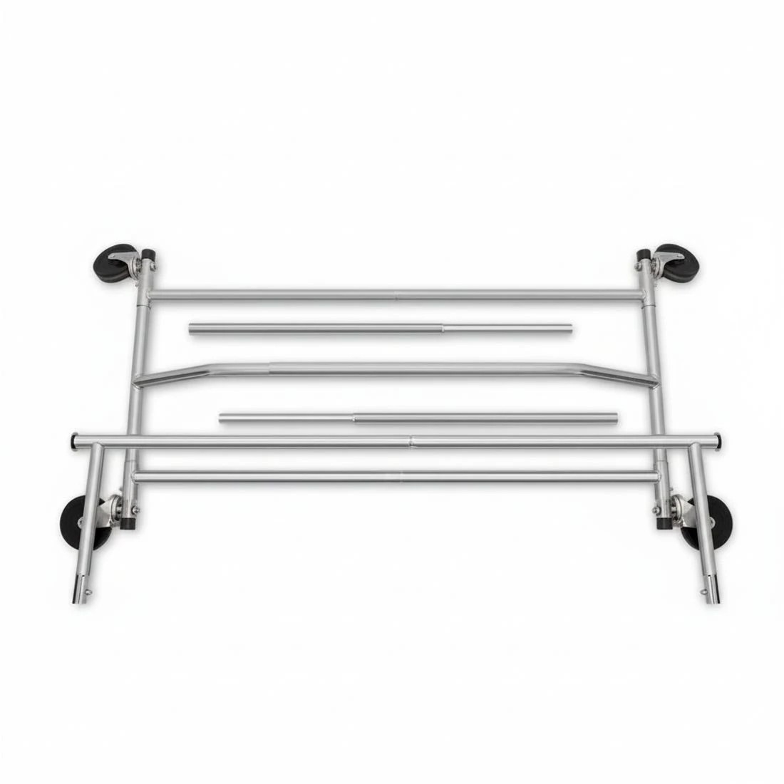 7 Artiss Clothes Rack Airer Rail Coat Stand Adjustable Hanger Garment Rack Portable Heavy Duty Wheels Anti Slip - Silver, 7 of 7