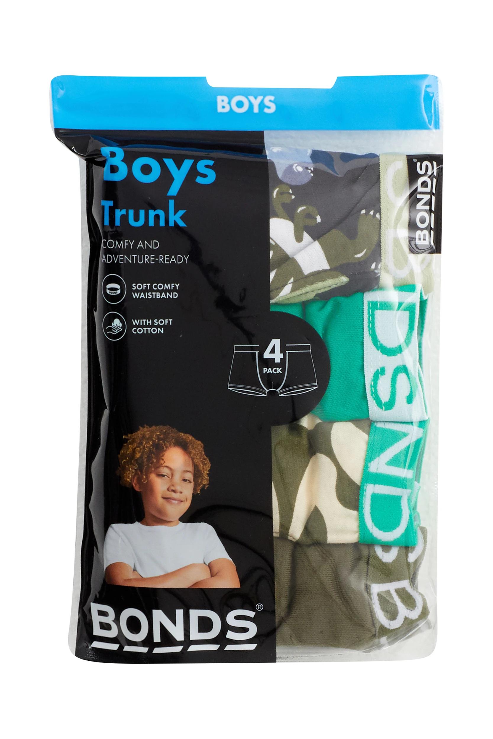 3 Bonds Boys Trunks 4 Pack SLEEPY DINOSAUR, 3 of 3