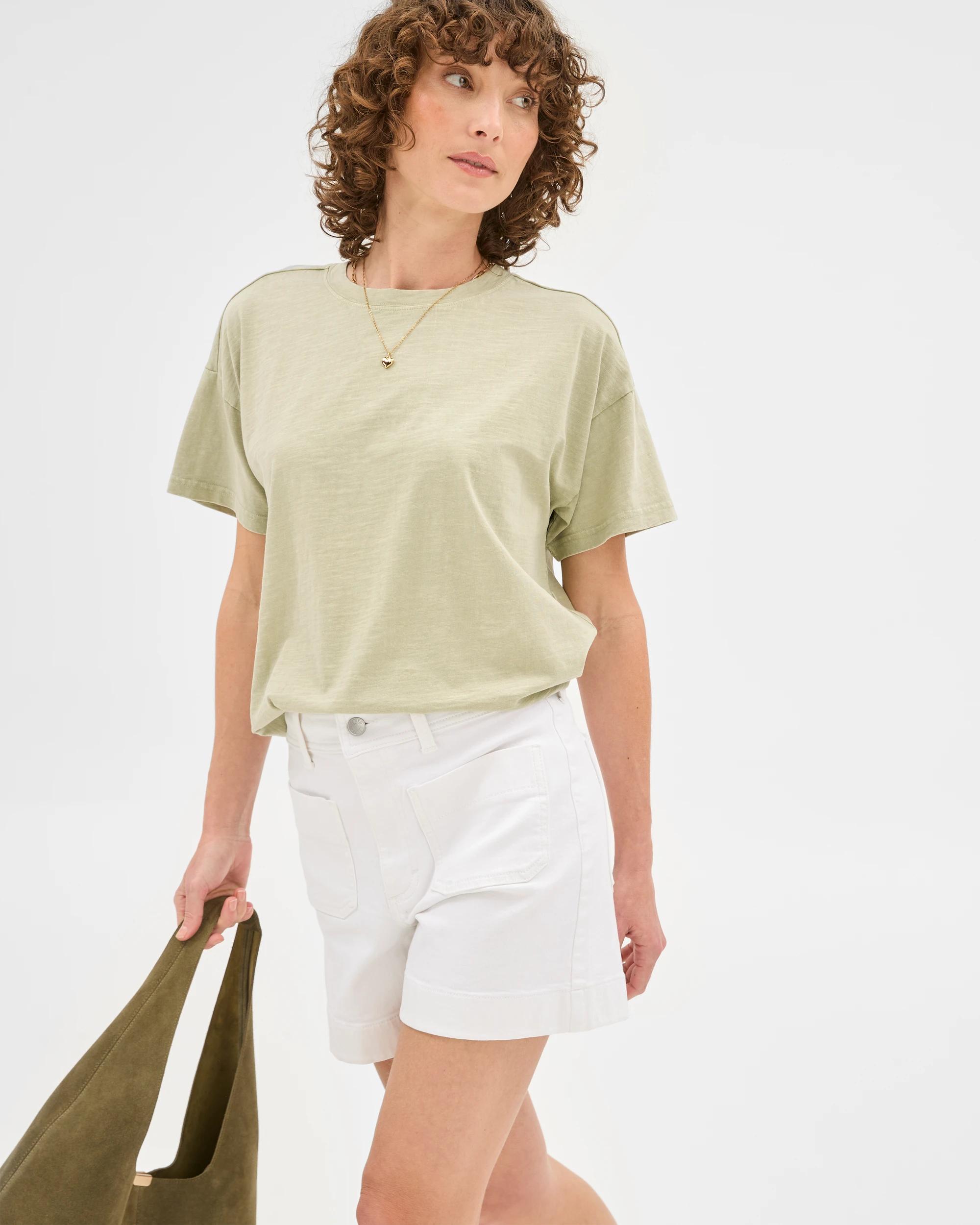 2 Target Australian Cotton Relaxed Slub T-Shirt Aloe Vera, 2 of 7