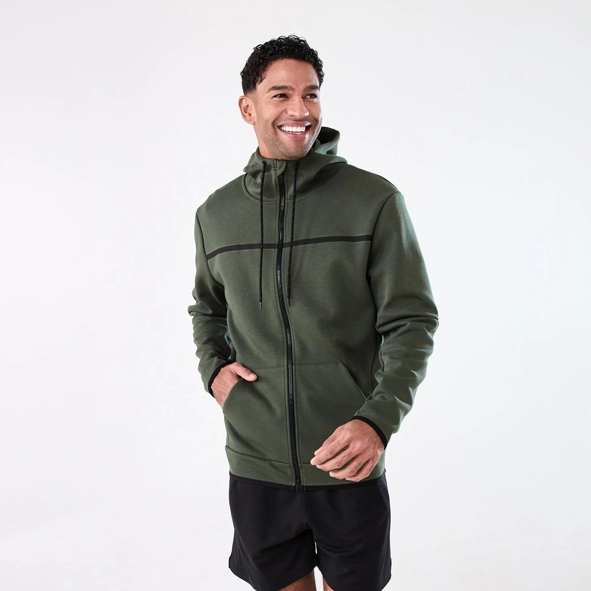 2 Active Mens Sports Hoodie DEEPEST GREEN, 2 of 7