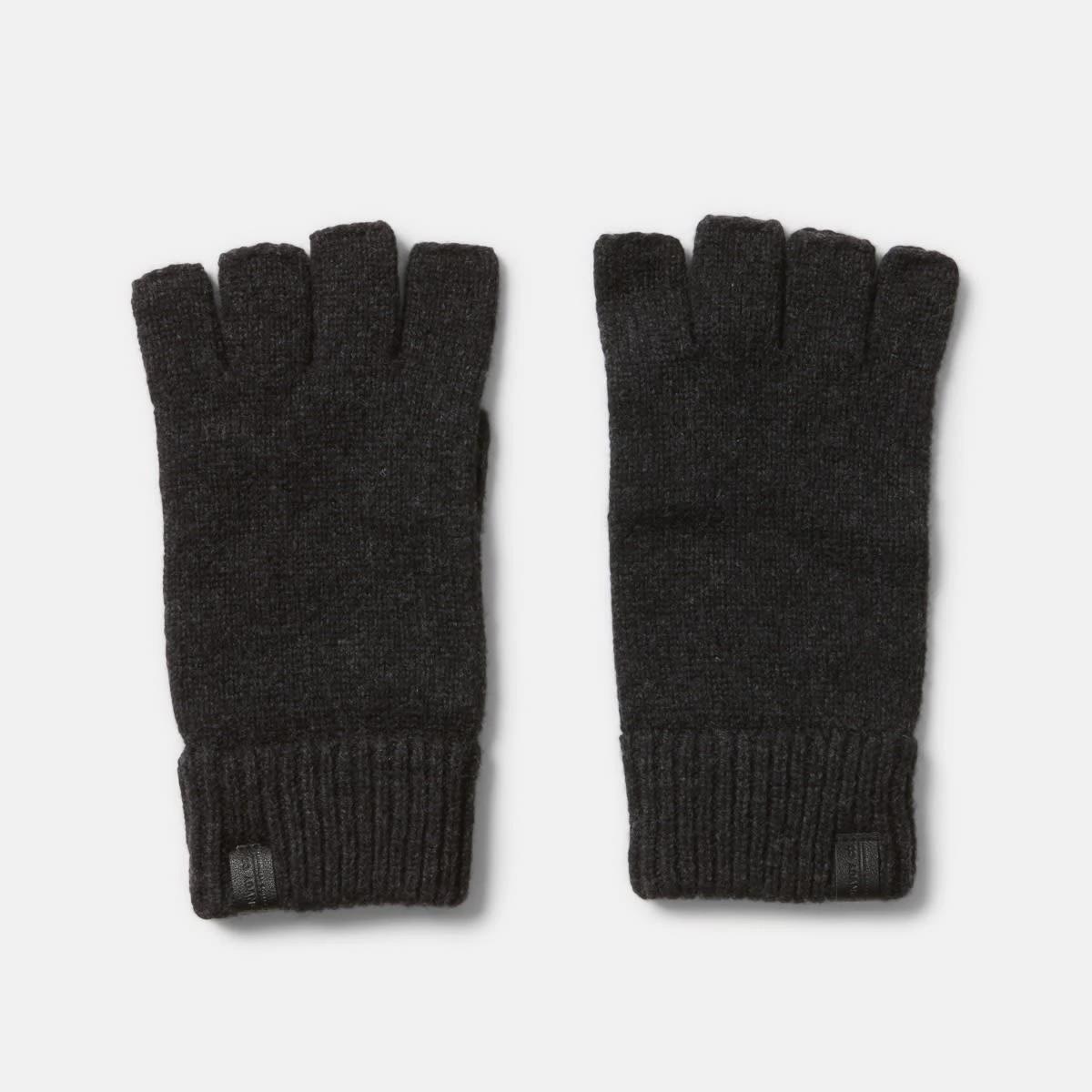 1 Wool Fingerless Gloves Gry Marle, 1 of 3