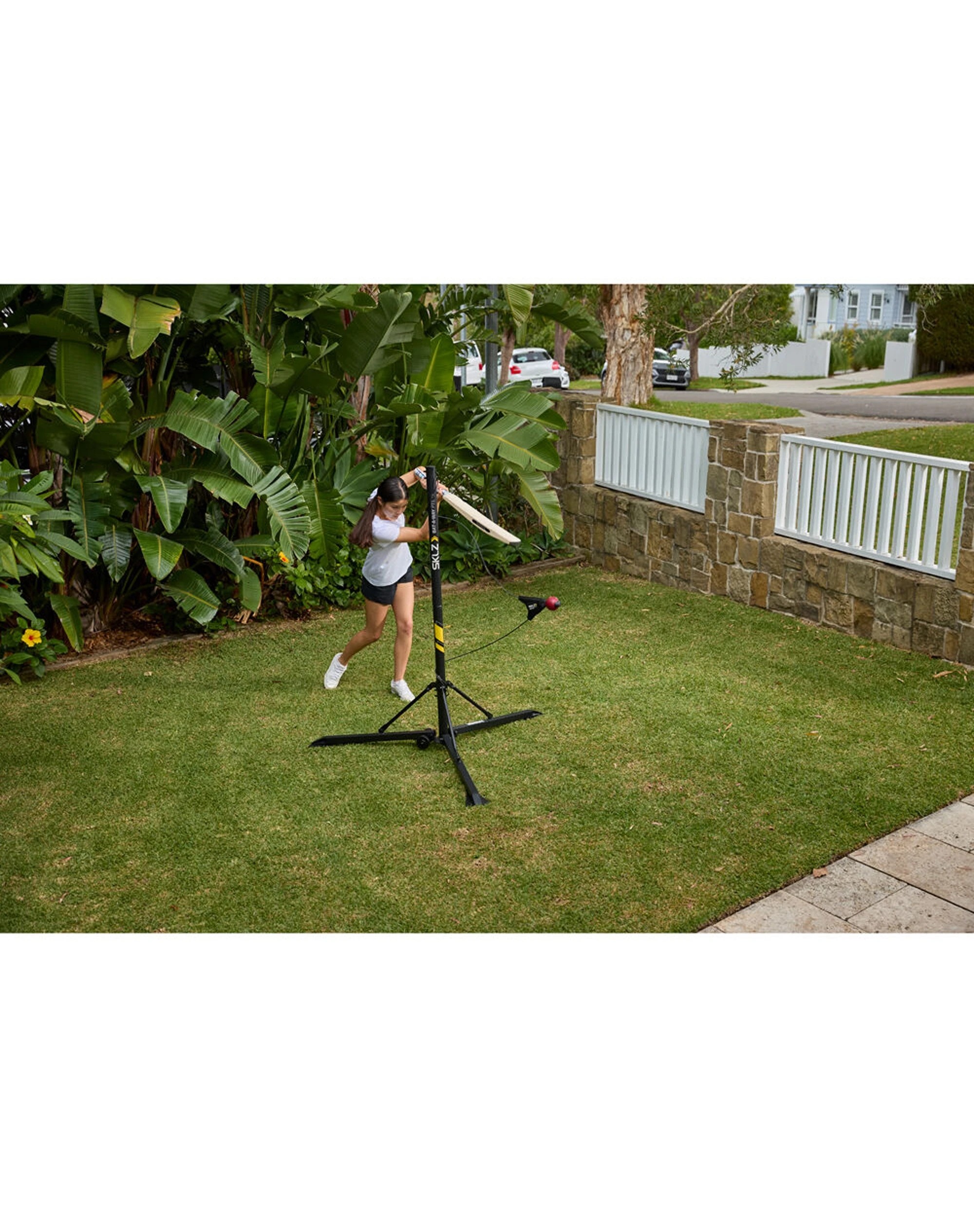 6 Sklz Bat-A-Way PTS Cricket Swing Training Aid Practice Drill Portable Heavy - Black, 6 of 8