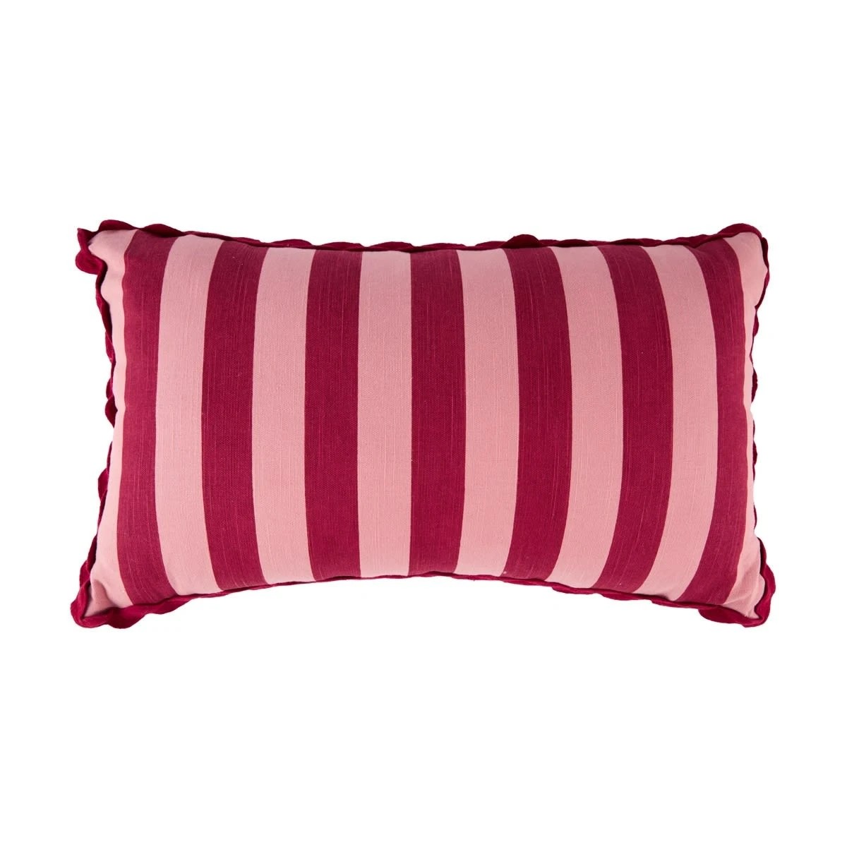 1 Stripe Ric Rac Cushion - Red and Pink, 1 of 4