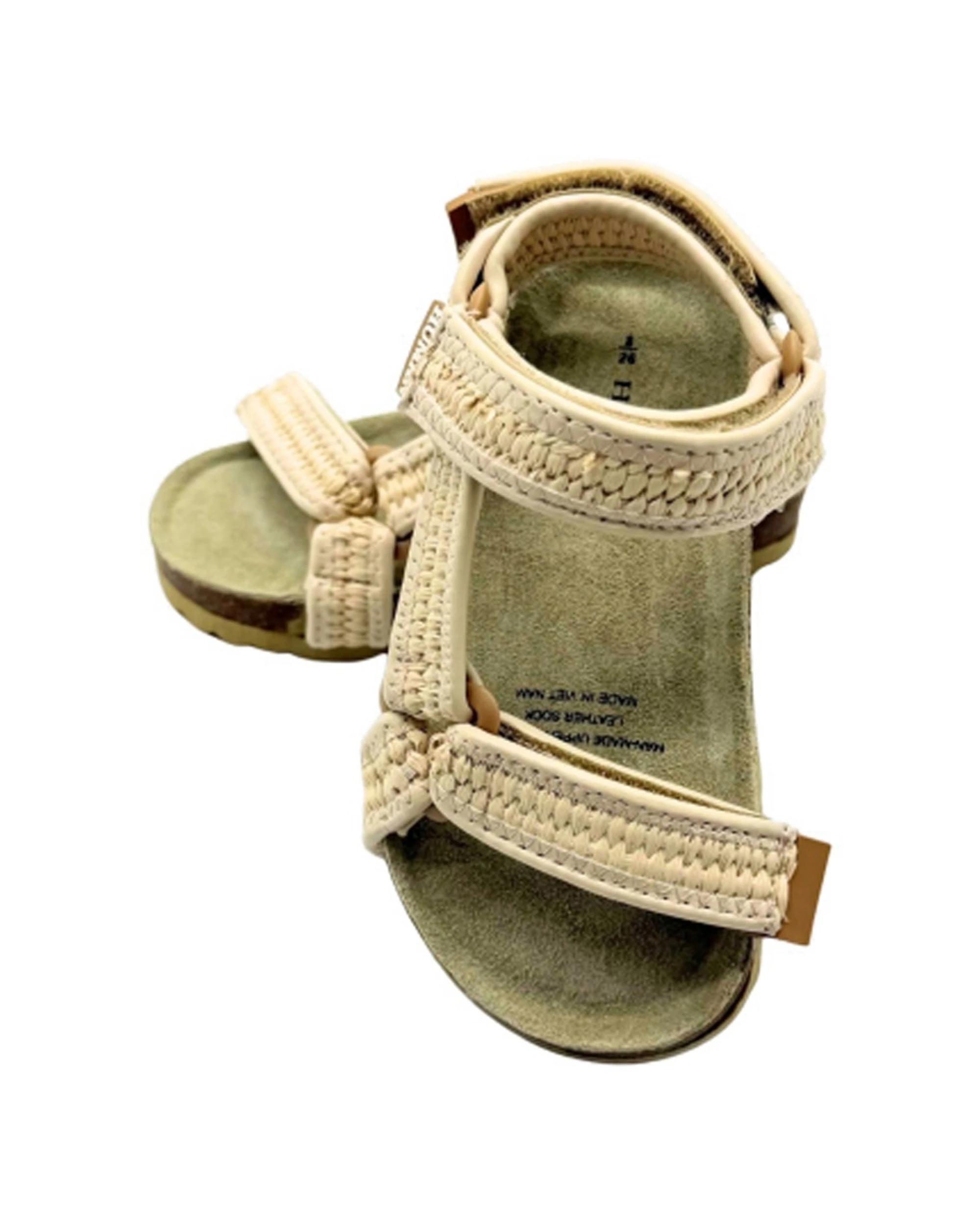 2 Human Shoes Epic Kids Raffia Upper Adjustable Straps Comfort Natural NATURAL, 2 of 4