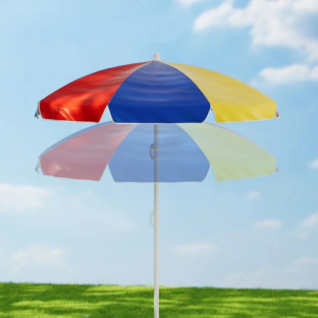 5 Keezi Kids Outdoor Table and Chairs Set Picnic Bench Umbrella Children Indoor - Multi, 5 of 6