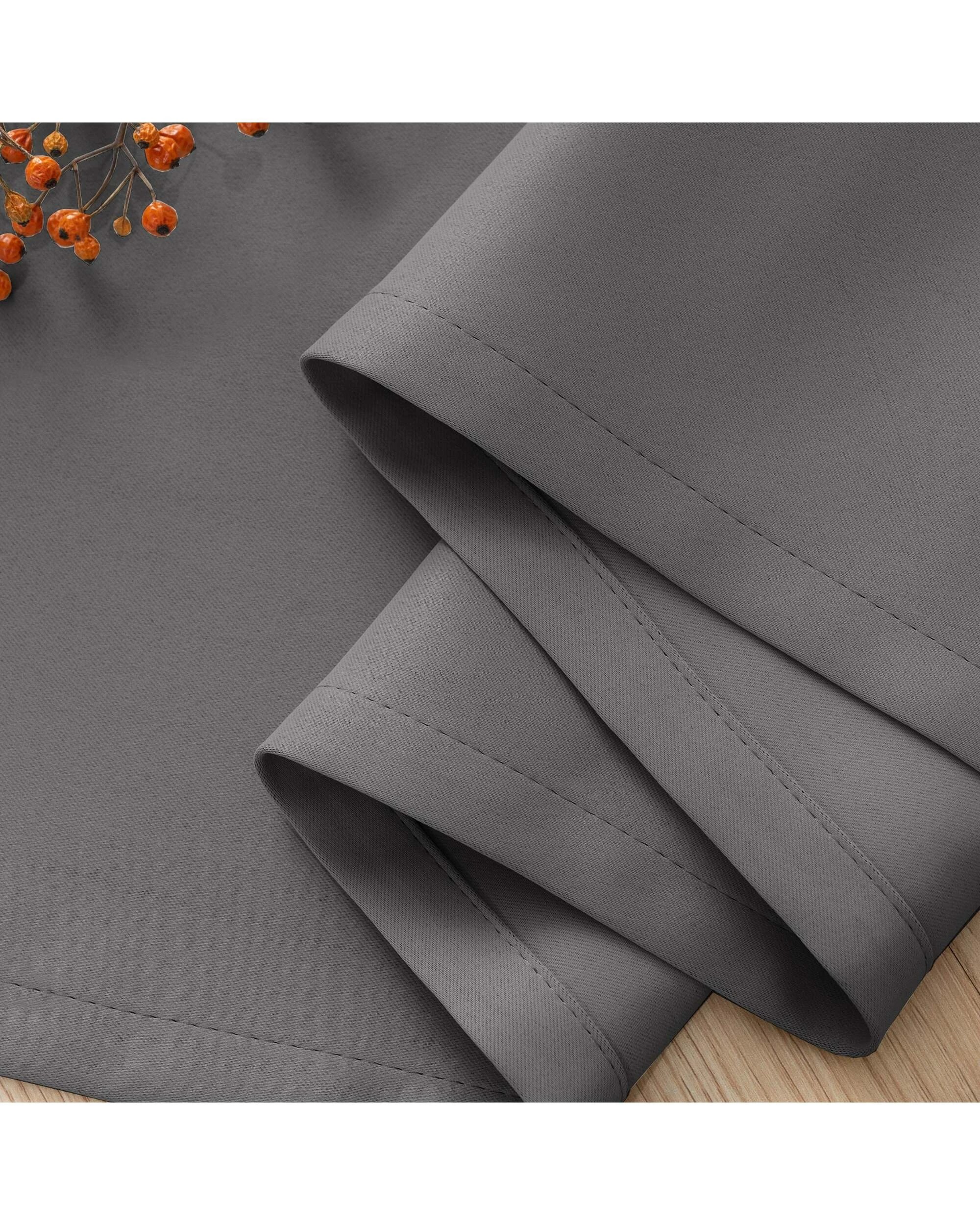 4 Smarcute Blockout Grommet Solid Curtain - 2X 132x183cm - Charcoal, 4 of 4