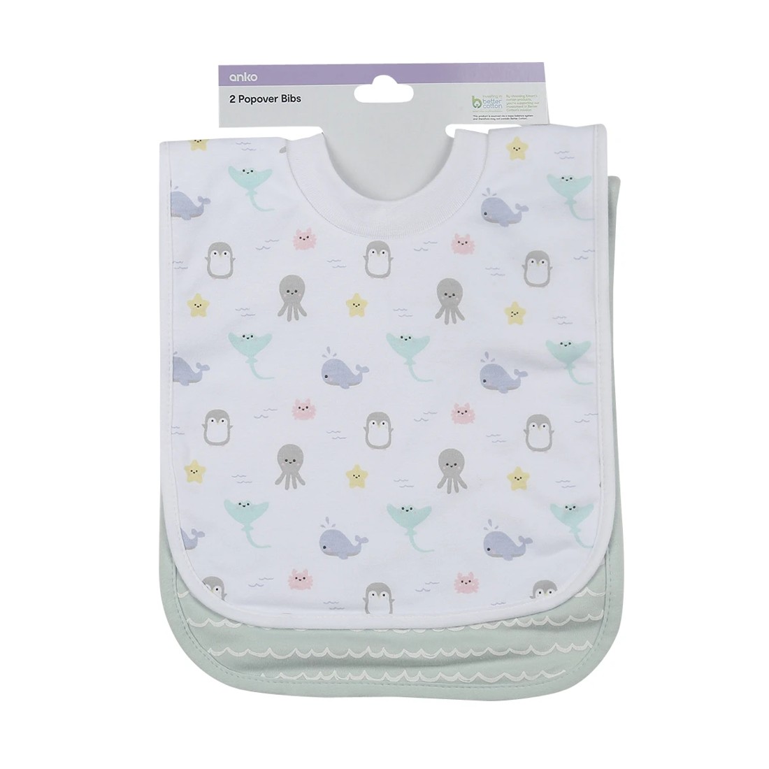 5 2 Pack Popover Bibs - Ocean, 5 of 5