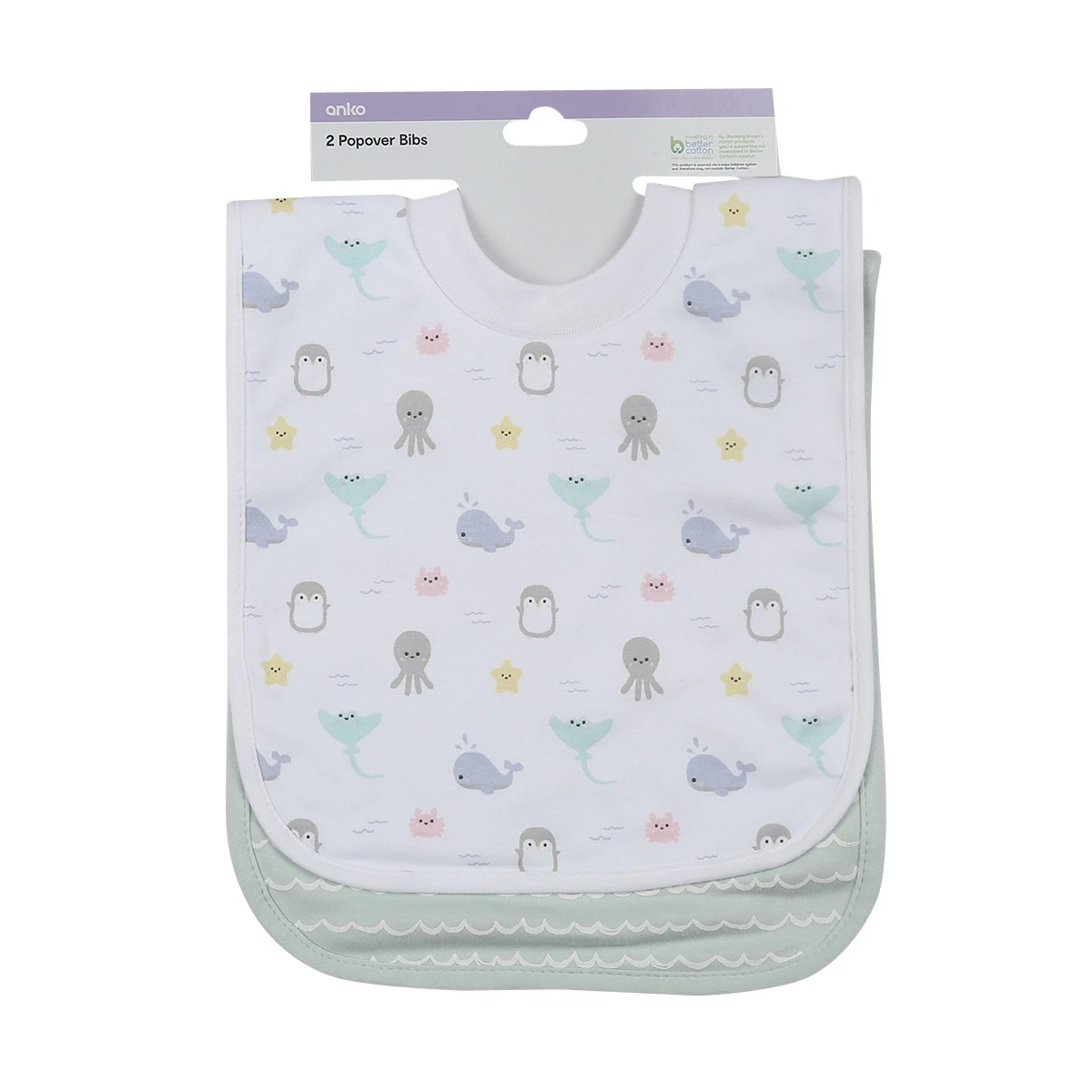 5 2 Pack Popover Bibs - Ocean, 5 of 5