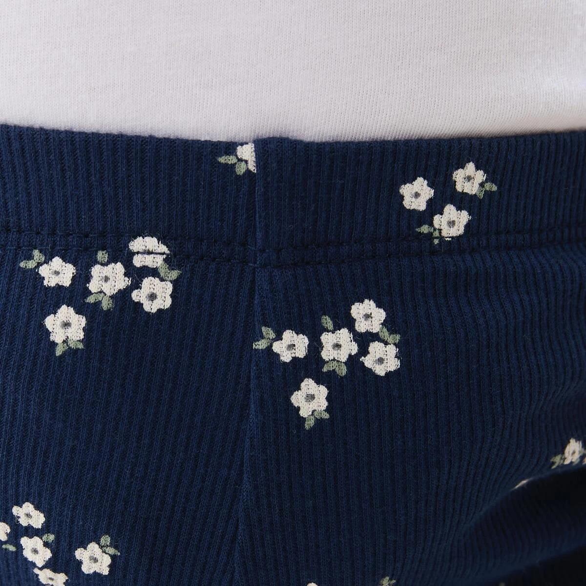 3 Printed Rib Bike Shorts FLORAL DITZY NAVY, 3 of 5