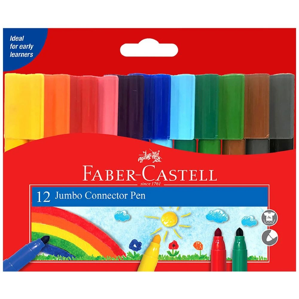 1 Faber-Castell Jumbo Connector Pens 12 Pack, 1 of 5
