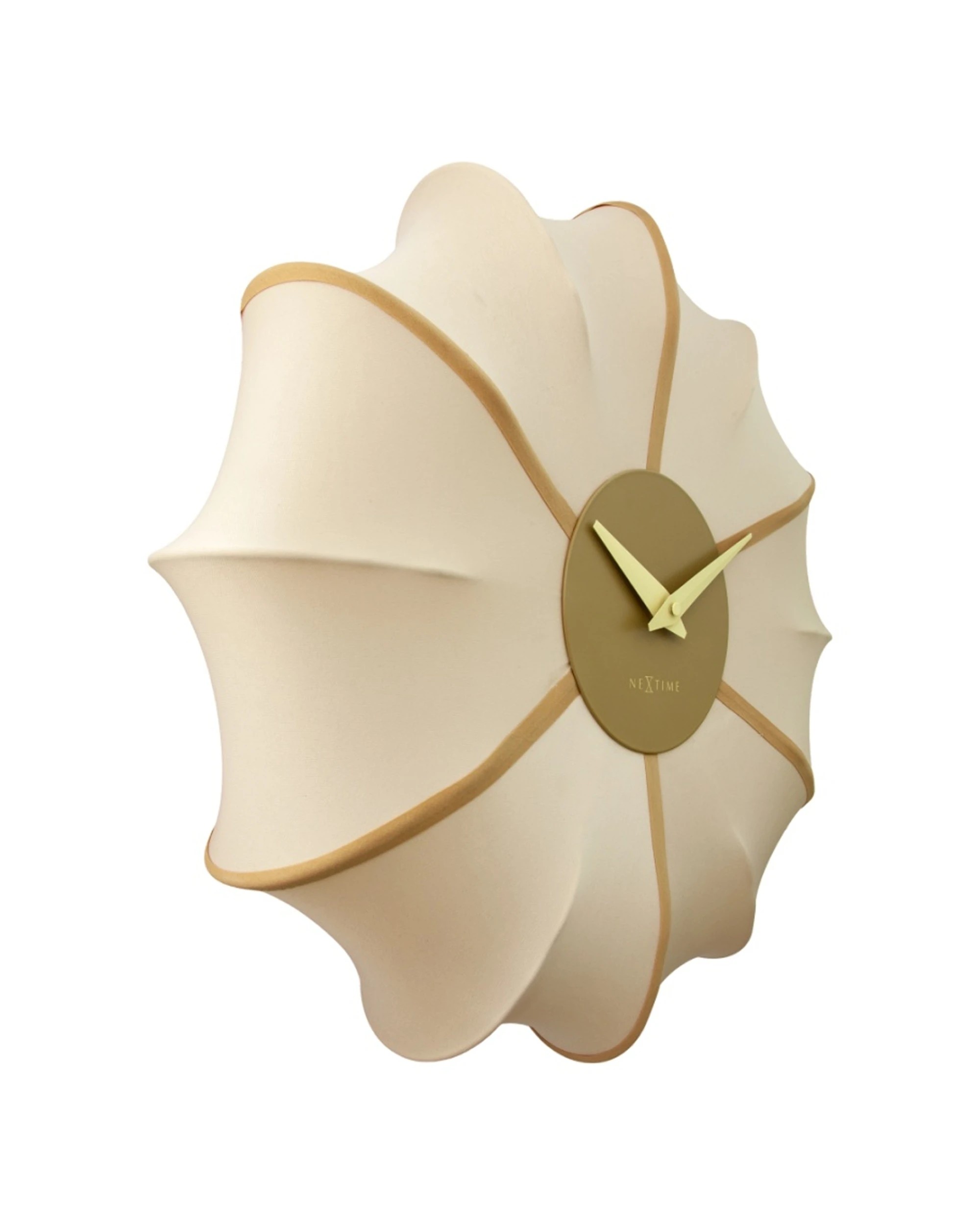 2 NeXtime Ultimo Wall Clock Fabric Oriental Lantern Silent 50cm Champagne - Beige, 2 of 5