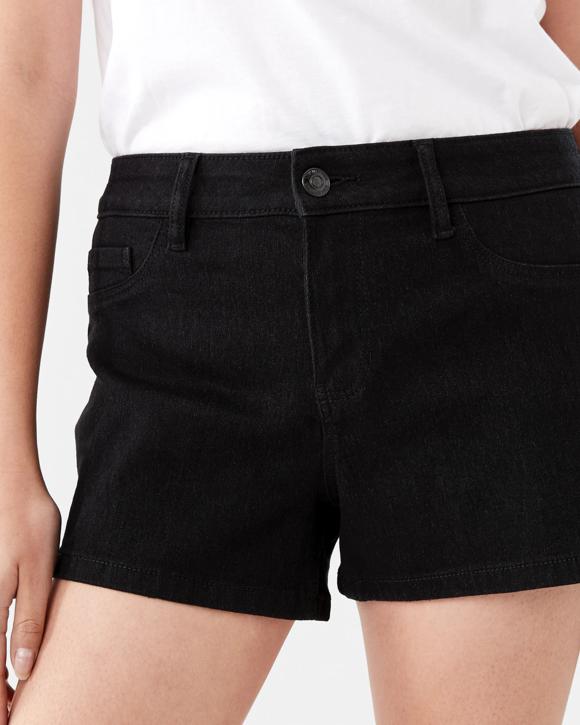Mid Rise Denim Shorts