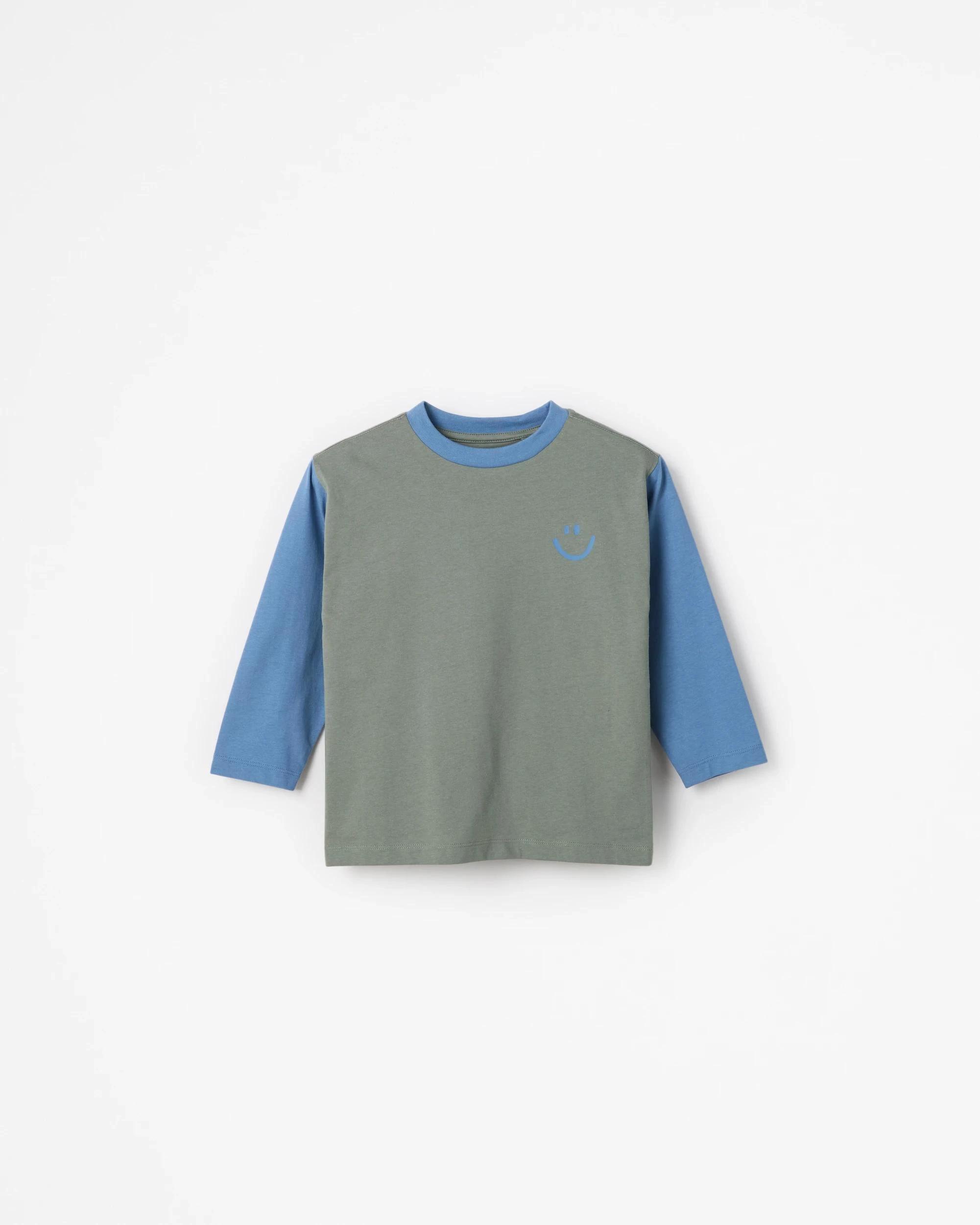 1 Target Kids Australian Cotton Long Sleeve T-Shirt SEA SPRAY, 1 of 2