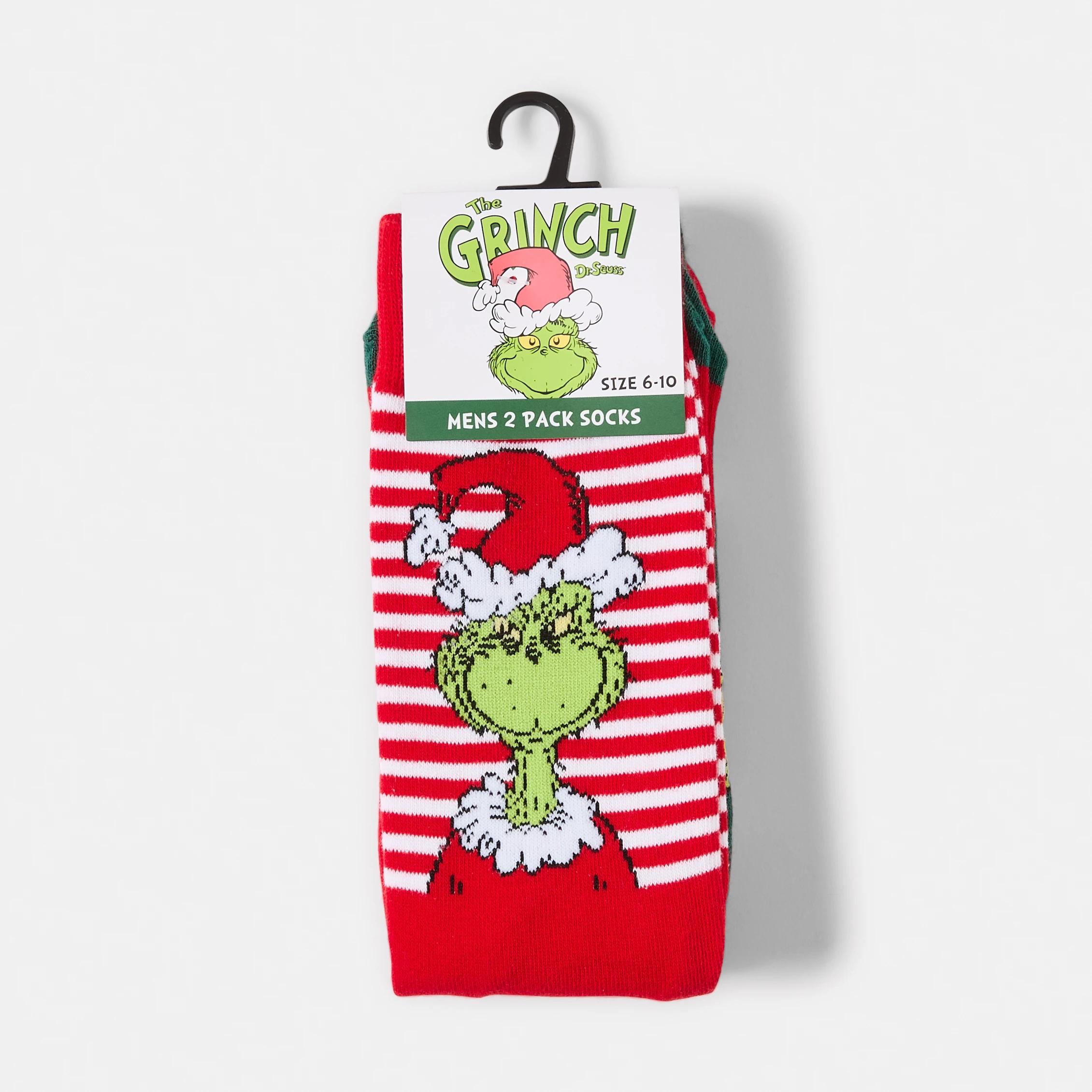 3 2 Pack The Grinch License Crew Socks. 2PK GRINCH, 3 of 3