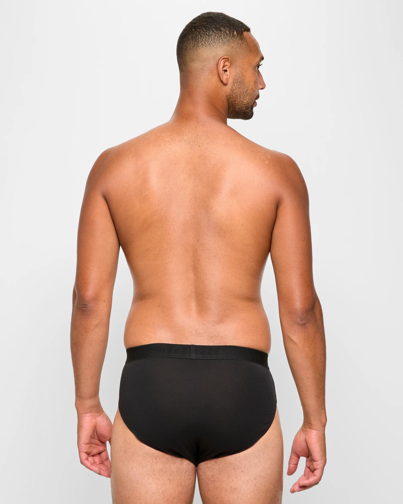 3 Australian Cotton Blend 5 Pack Hipster Briefs - Maxx BLACK, 3 of 4