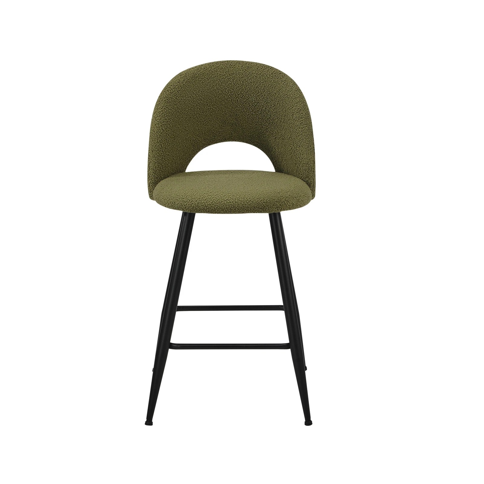 6 Oikiture 4x Bar Stools Kitchen Counter Stool Dining Chairs Boucle Horn
 - Green, 6 of 10