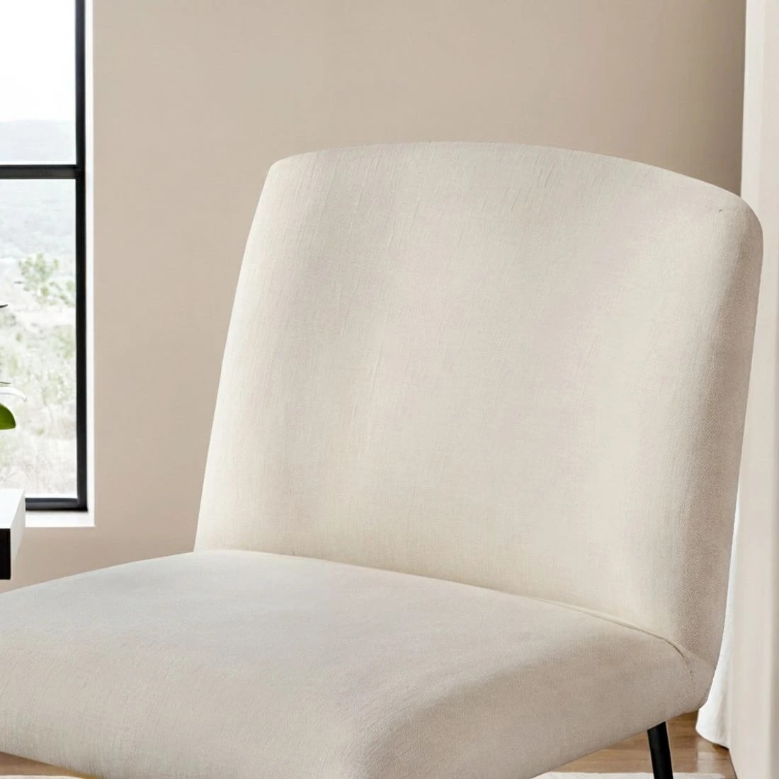 5 Artiss Accent Chair Armchair Cross Leg - Beige, 5 of 6