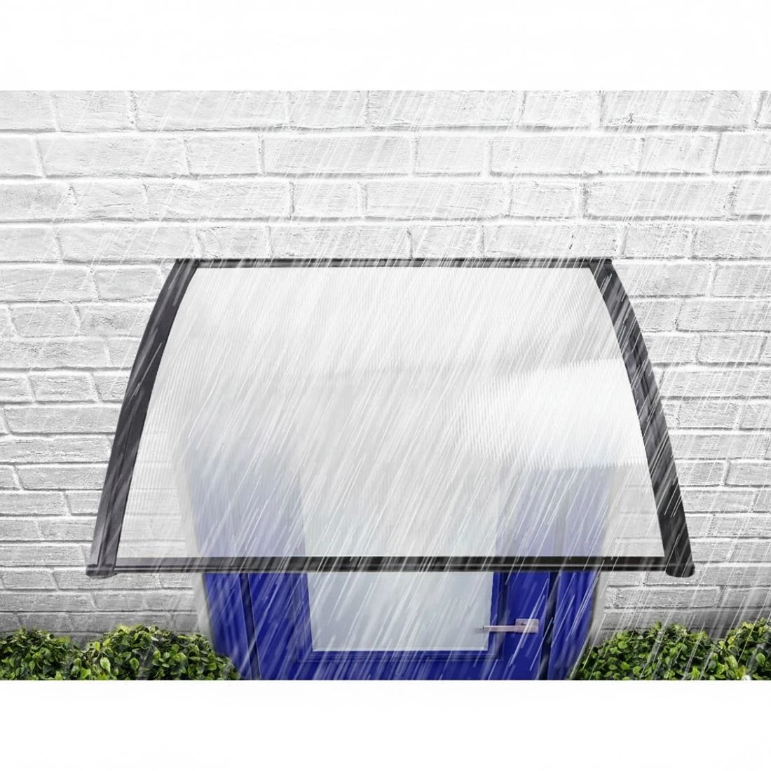 4 Instahut Window Door Awning 1mx1m Transparent Panel - Clear, 4 of 7