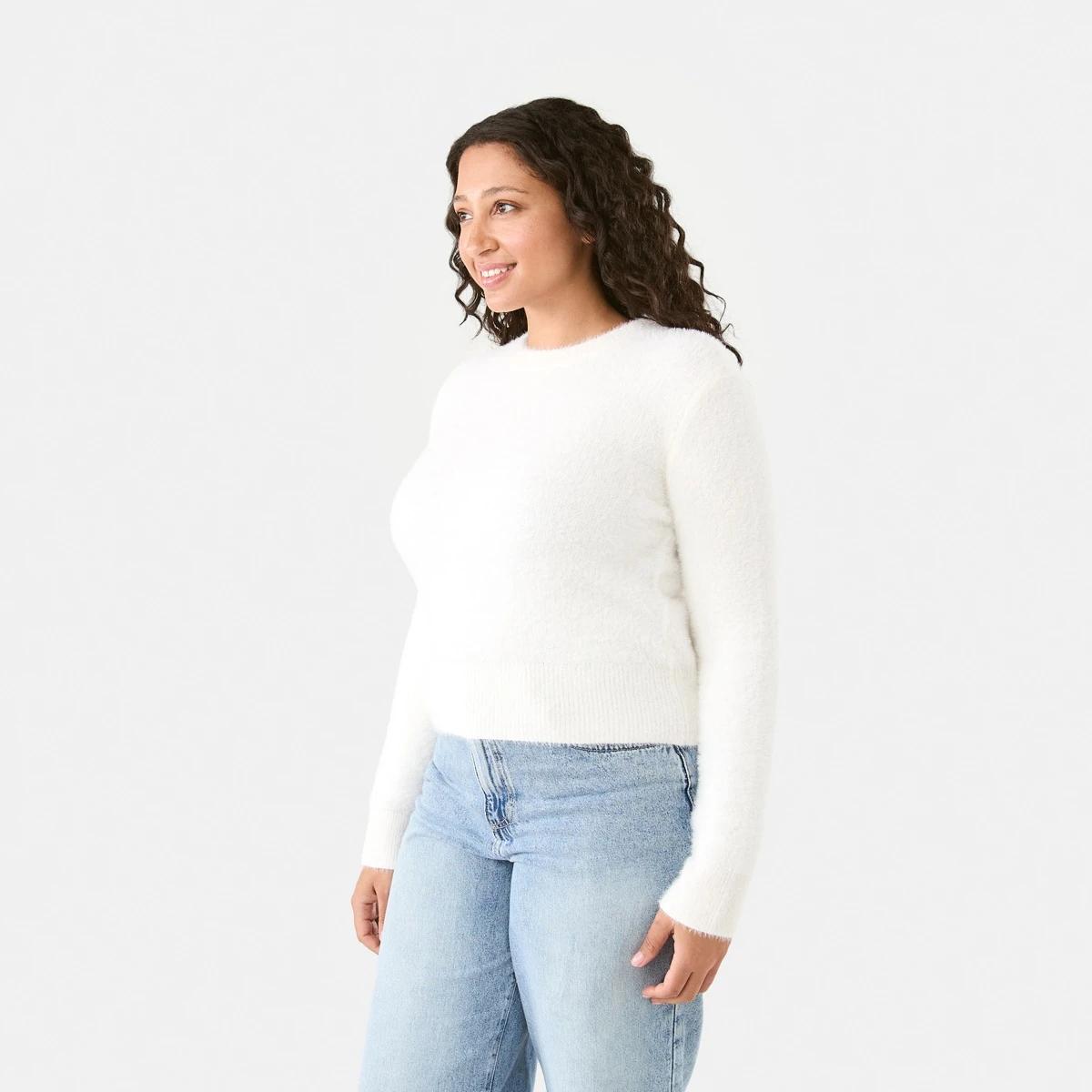 2 Eyelash Jumper Snw White, 2 of 6