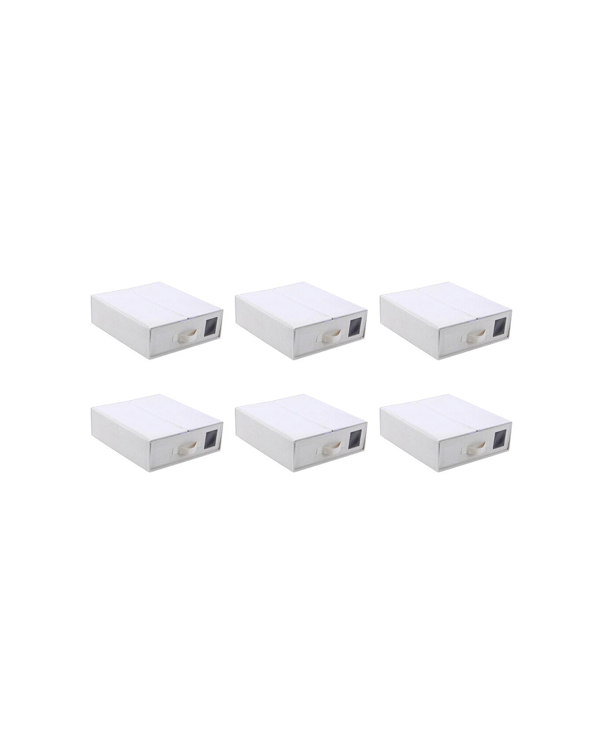 1 Boxsweden Kloset Linen Bedsheet Box 6PK Foldable Storage Boxes 38x32x11cm
 - white, 1 of 9