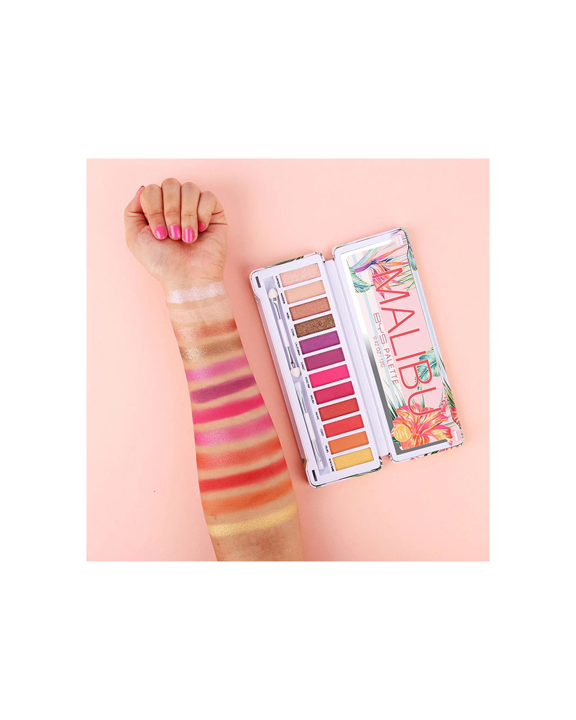 5 BYS Malibu Eyeshadow Palette Warm Neutrals Summer Brights Silky-Smooth Makeup - Multi, 5 of 5