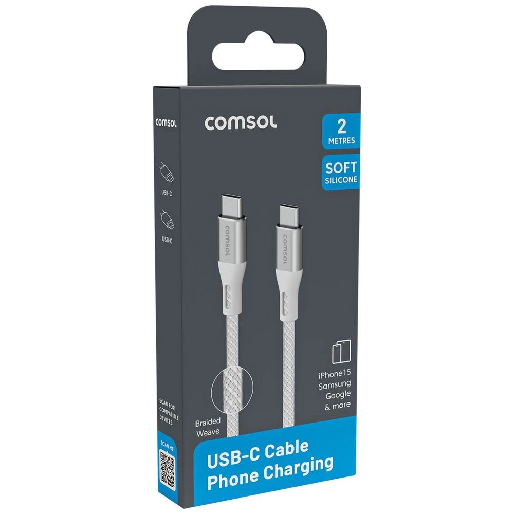 2 Comsol USB-C Cable 2m White, 2 of 4