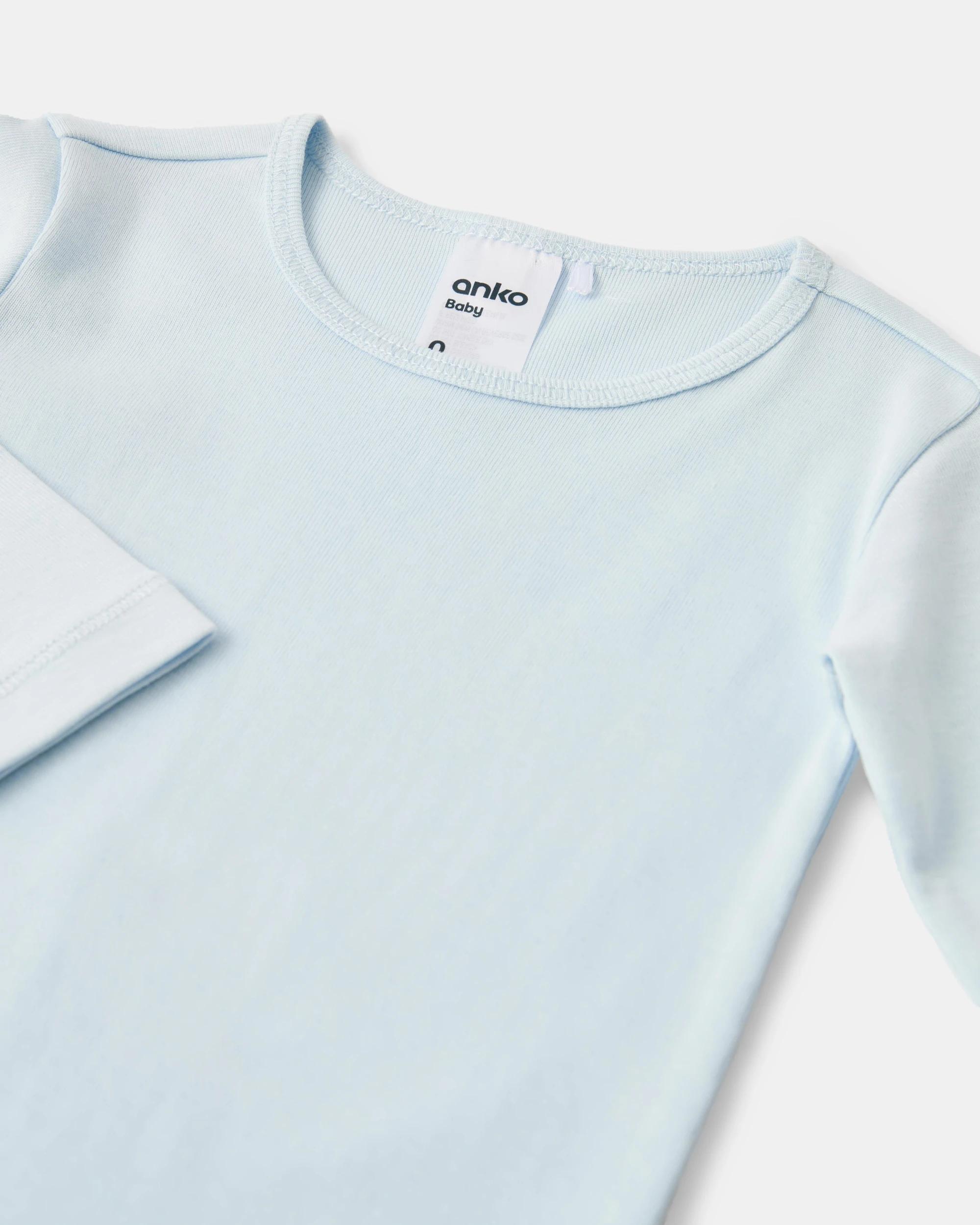 5 2 Pack Long Sleeve Bodysuits Blu Pck, 5 of 6