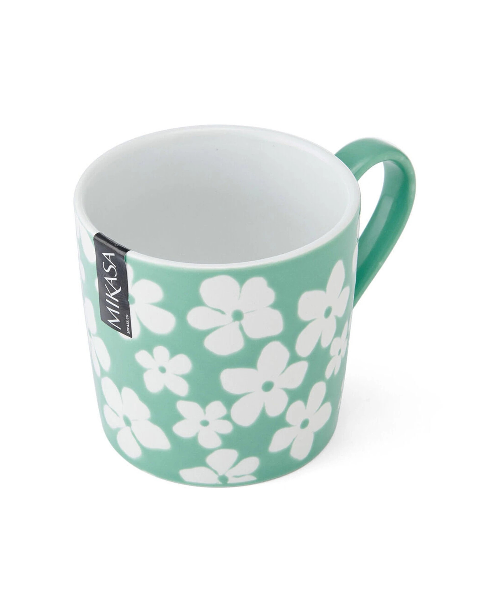 3 Mikasa 4PK Wax Resist Flower Coffee Mug Cup 360ml - Green, 3 of 8