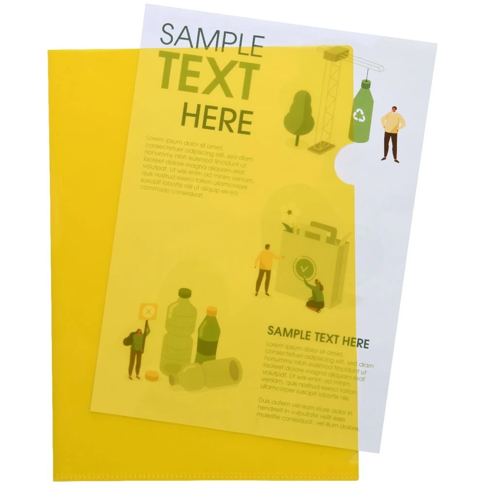 2 J.Burrows Recycled Letter File Single A4 Yellow, 2 of 2