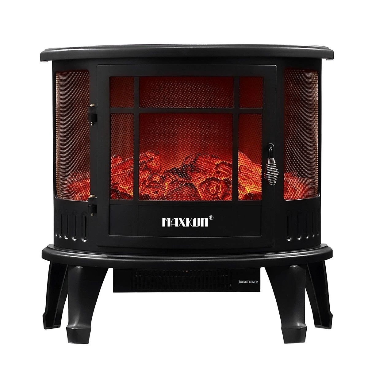 8 MAXKON Electric Fireplace Freestanding Stove Heater LED Flame Effect Log Fire 1800W, 8 of 8