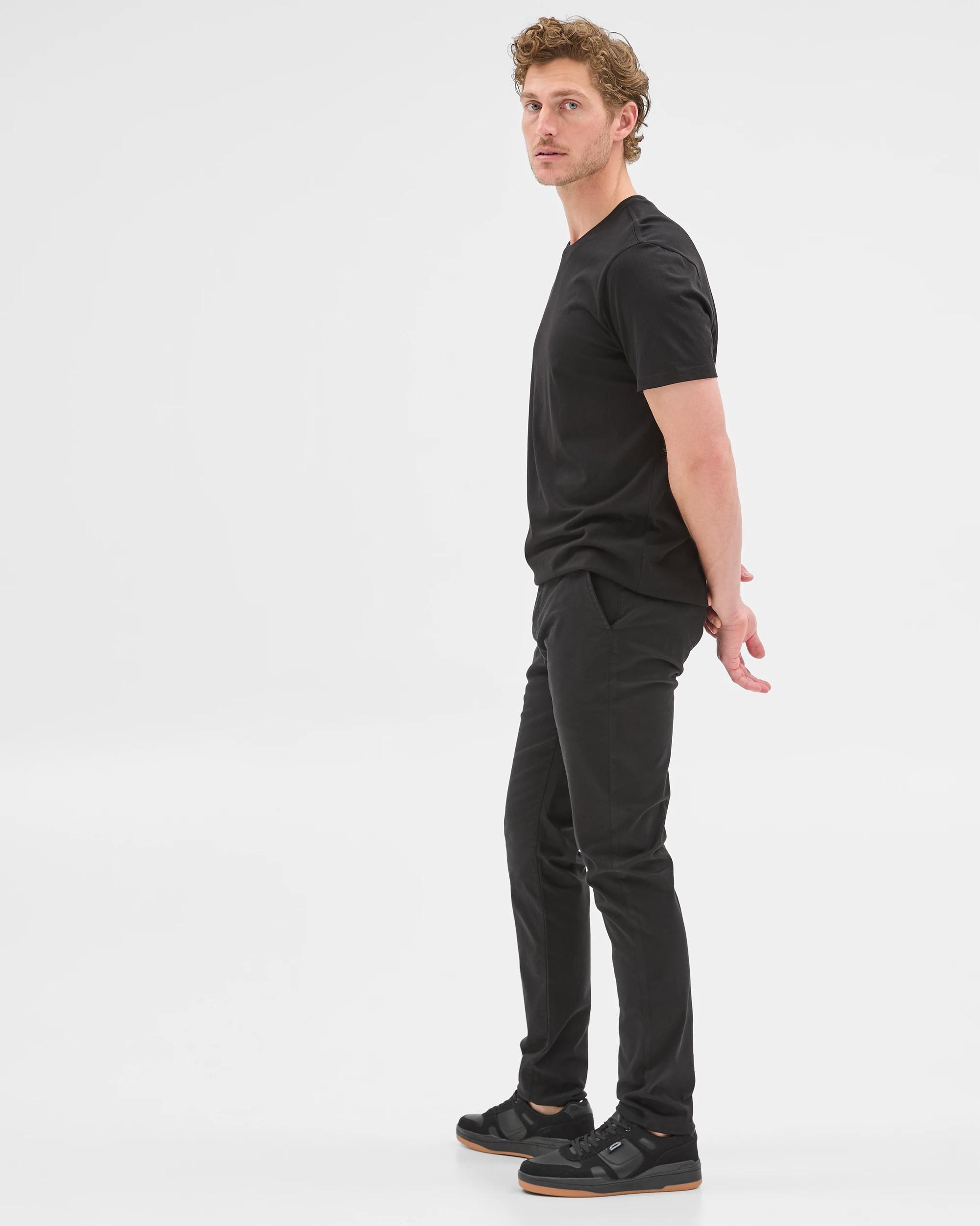 2 Target Australian Cotton Slim Chino Pants BLACK, 2 of 7