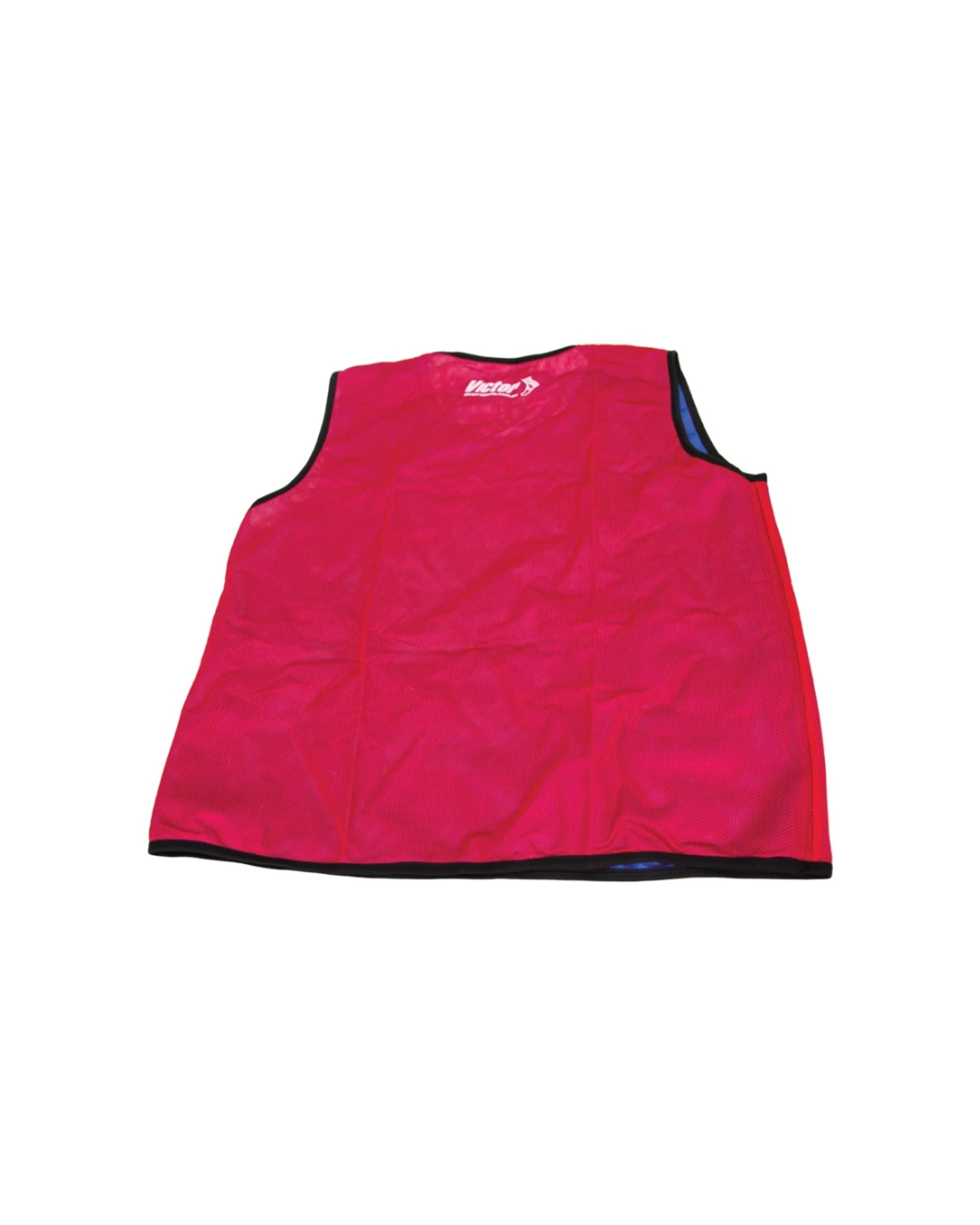 3 Victor Sports Reversible Lightweight Fitness Training Vest Breathable Junior - Red, 3 of 3