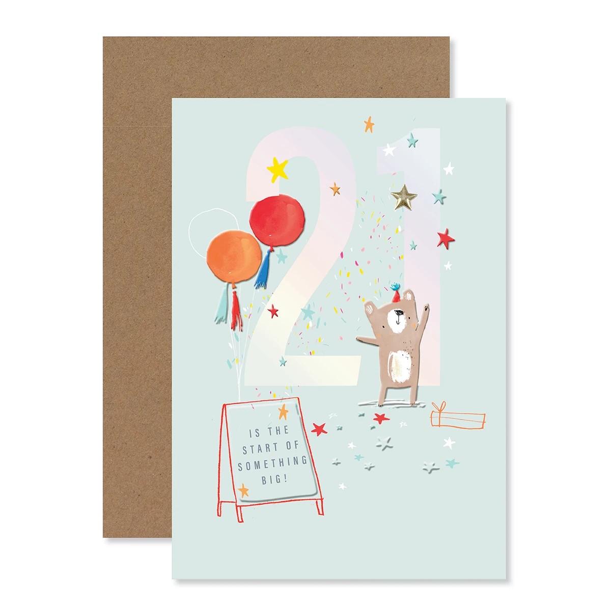 1 Connections from Hallmark 21st Birthday Card - Birthday Bear, 1 of 3